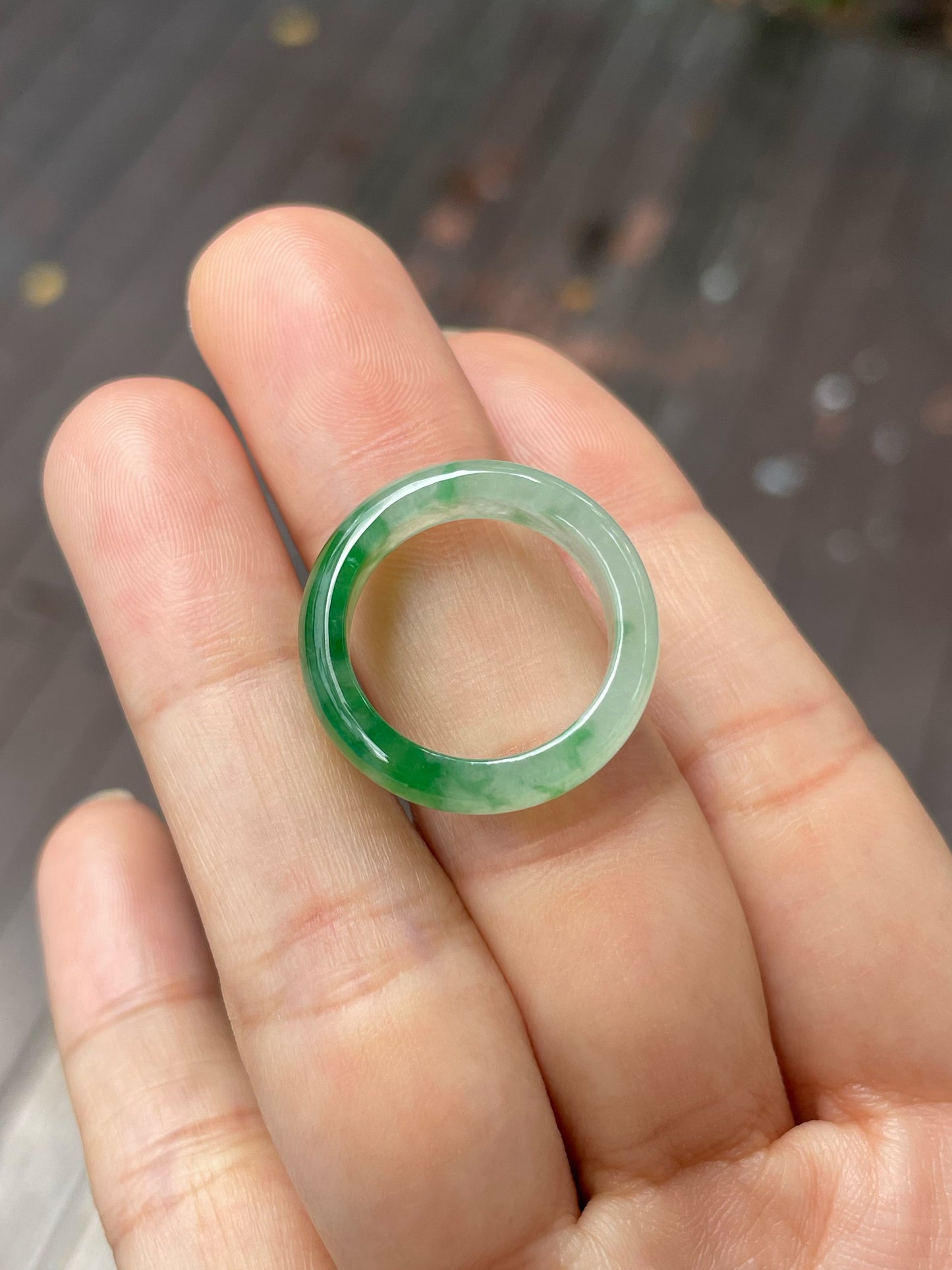 Green Jade Abacus Ring | HK 16 (NJR240)