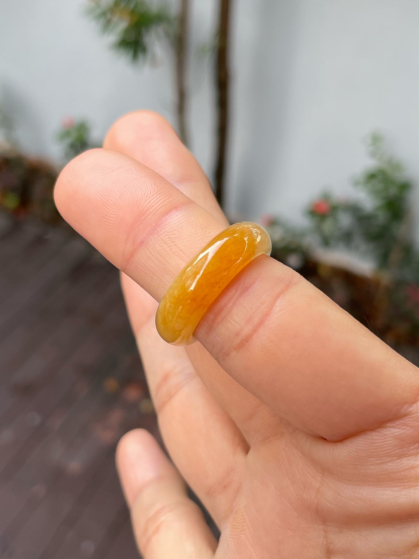 Yellow Jade Abacus Ring | HK 14 (NJR243)