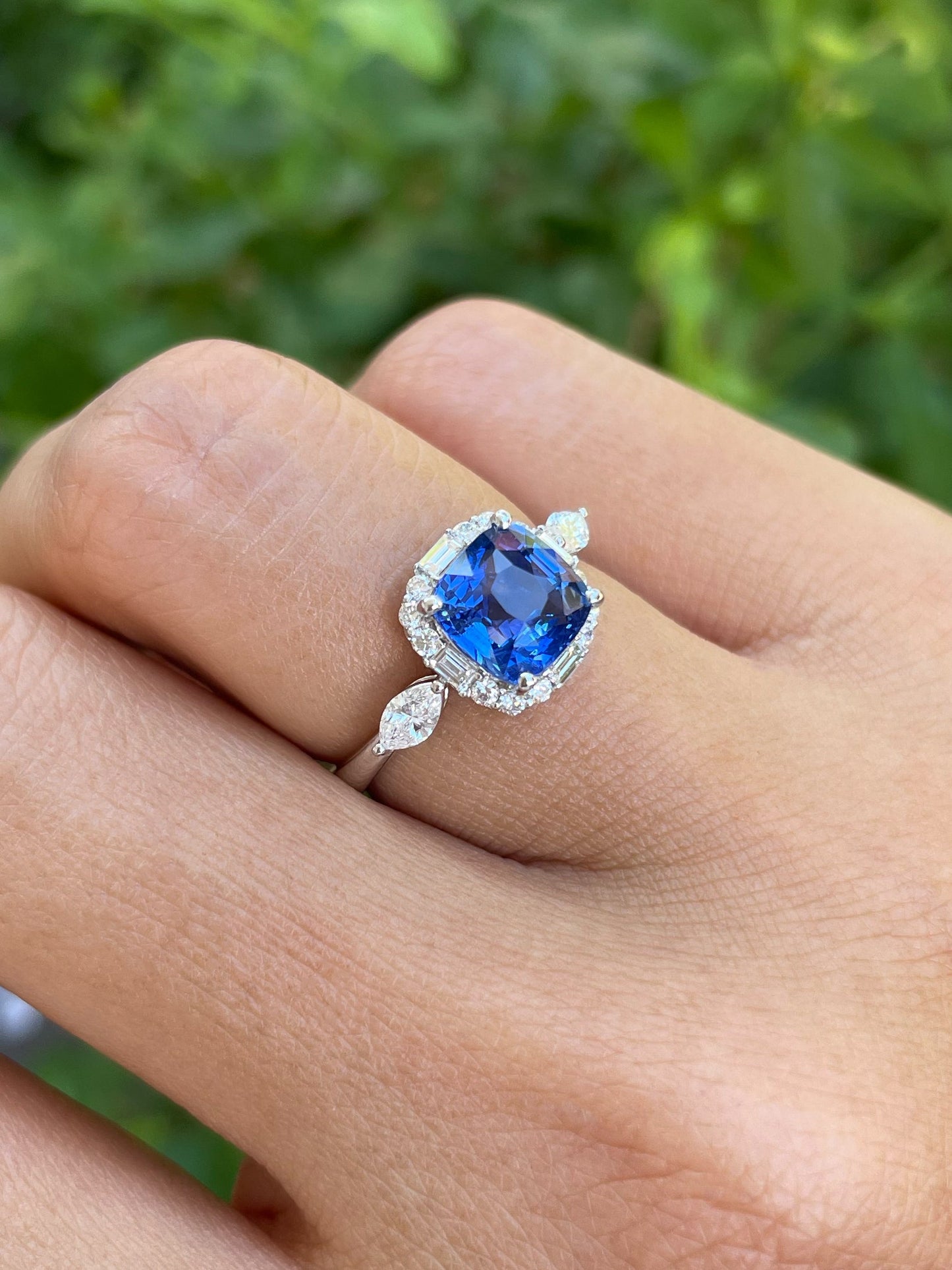 Unheated Blue Sapphire Ring - 2.09CT (NJR250)