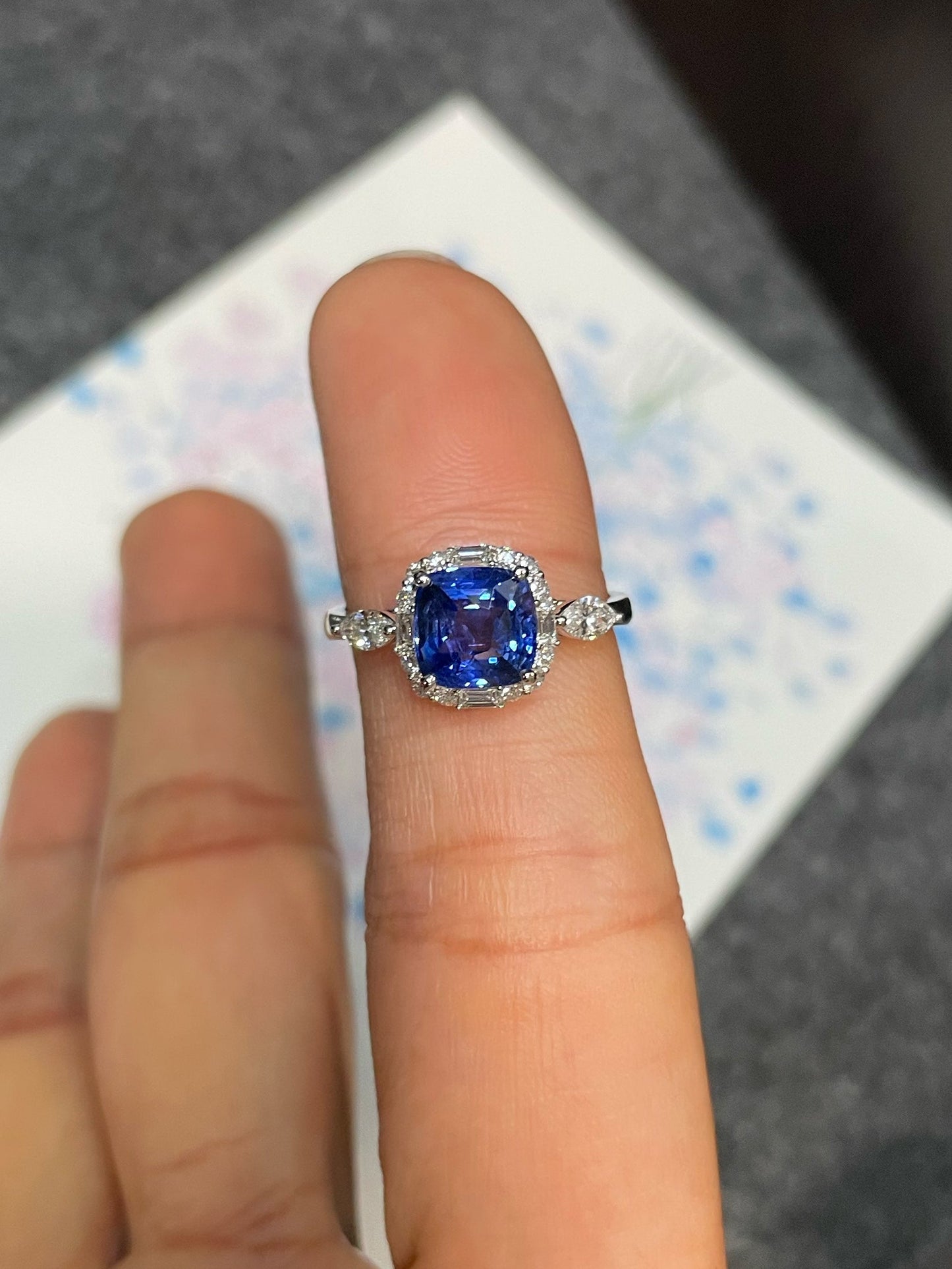 Unheated Blue Sapphire Ring - 2.09CT (NJR250)