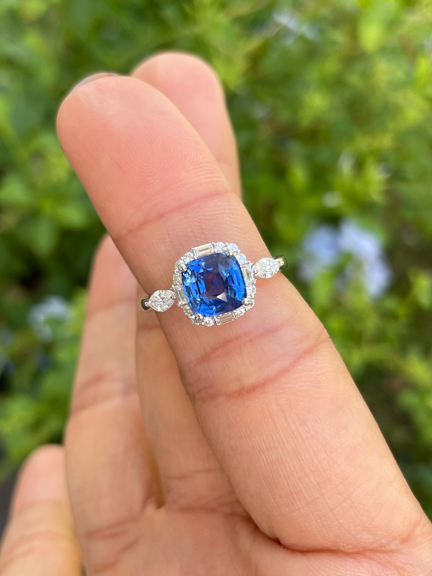 Unheated Blue Sapphire Ring - 2.09CT (NJR250)