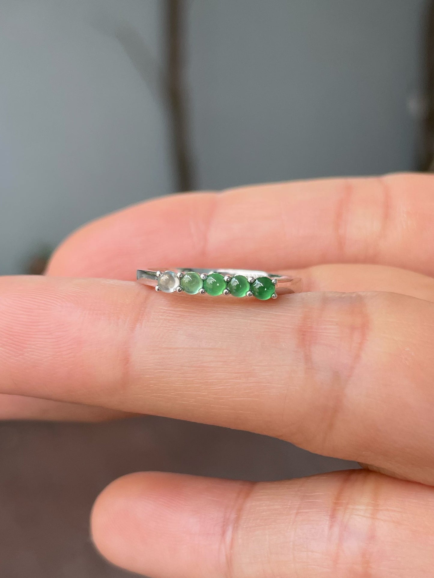 Multicoloured Jade Rings - Cabochons (NJR246)