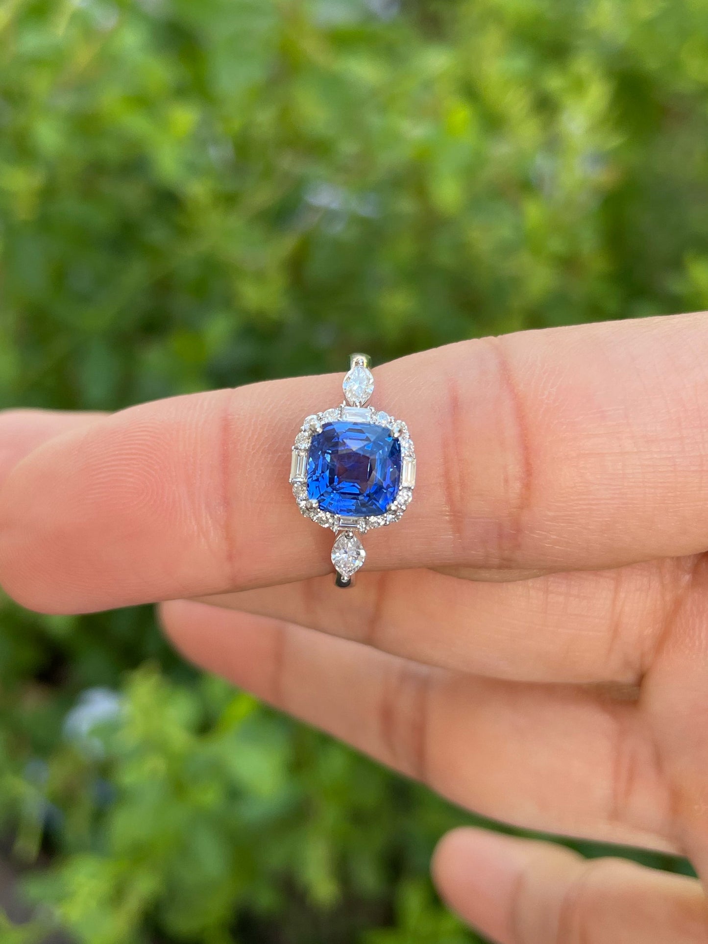 Unheated Blue Sapphire Ring - 2.09CT (NJR250)