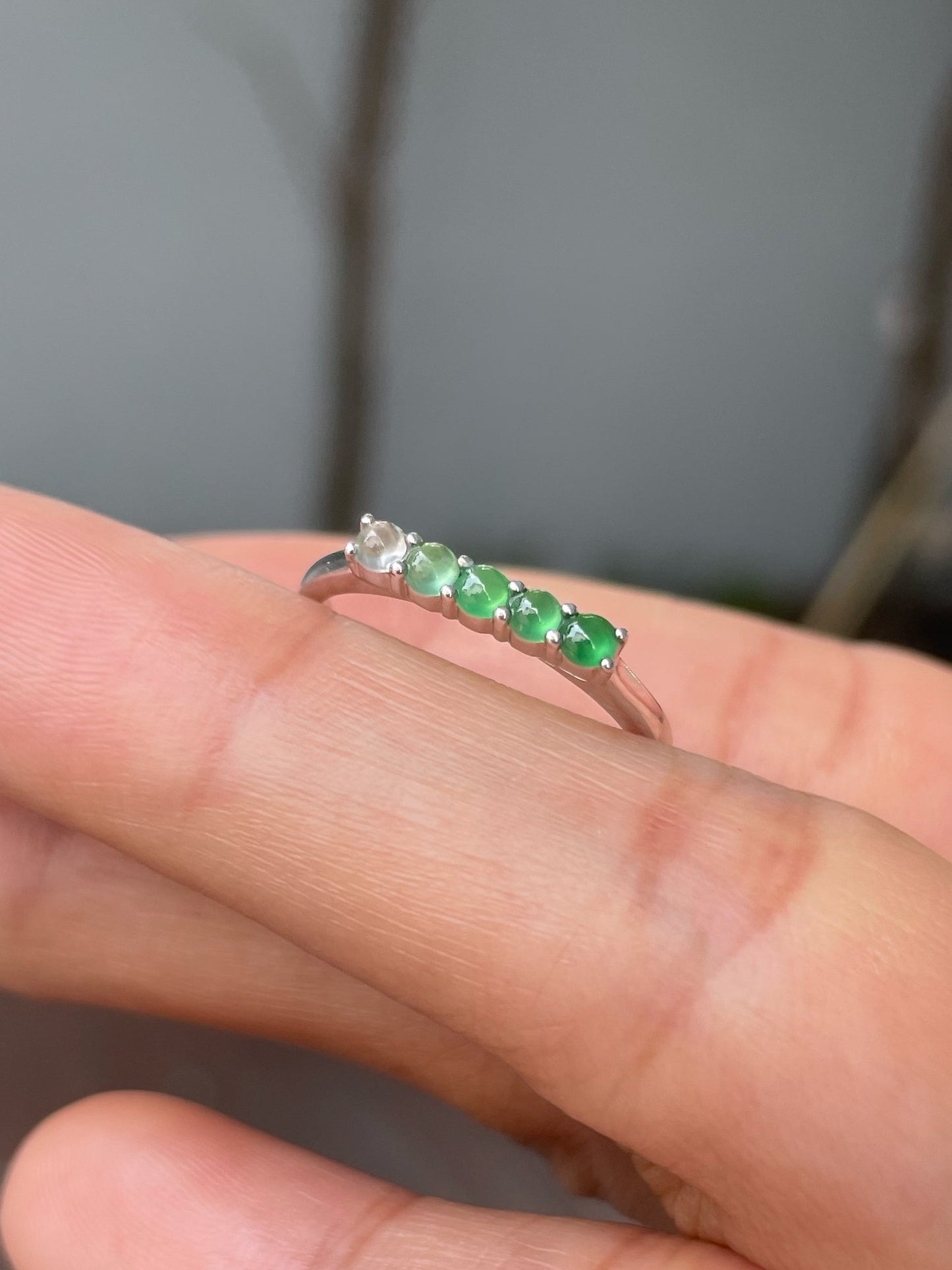 Multicoloured Jade Rings - Cabochons (NJR246)