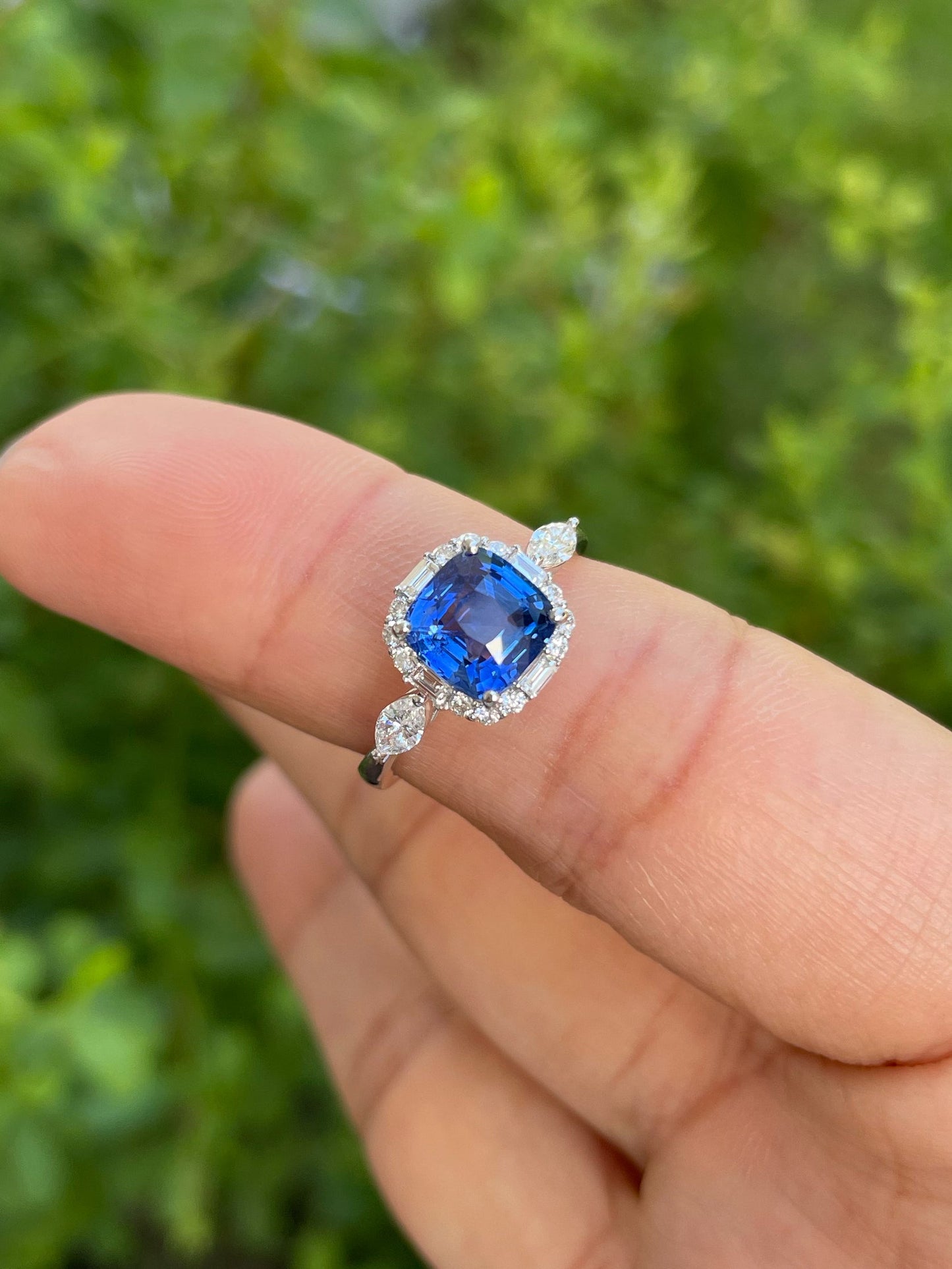 Unheated Blue Sapphire Ring - 2.09CT (NJR250)