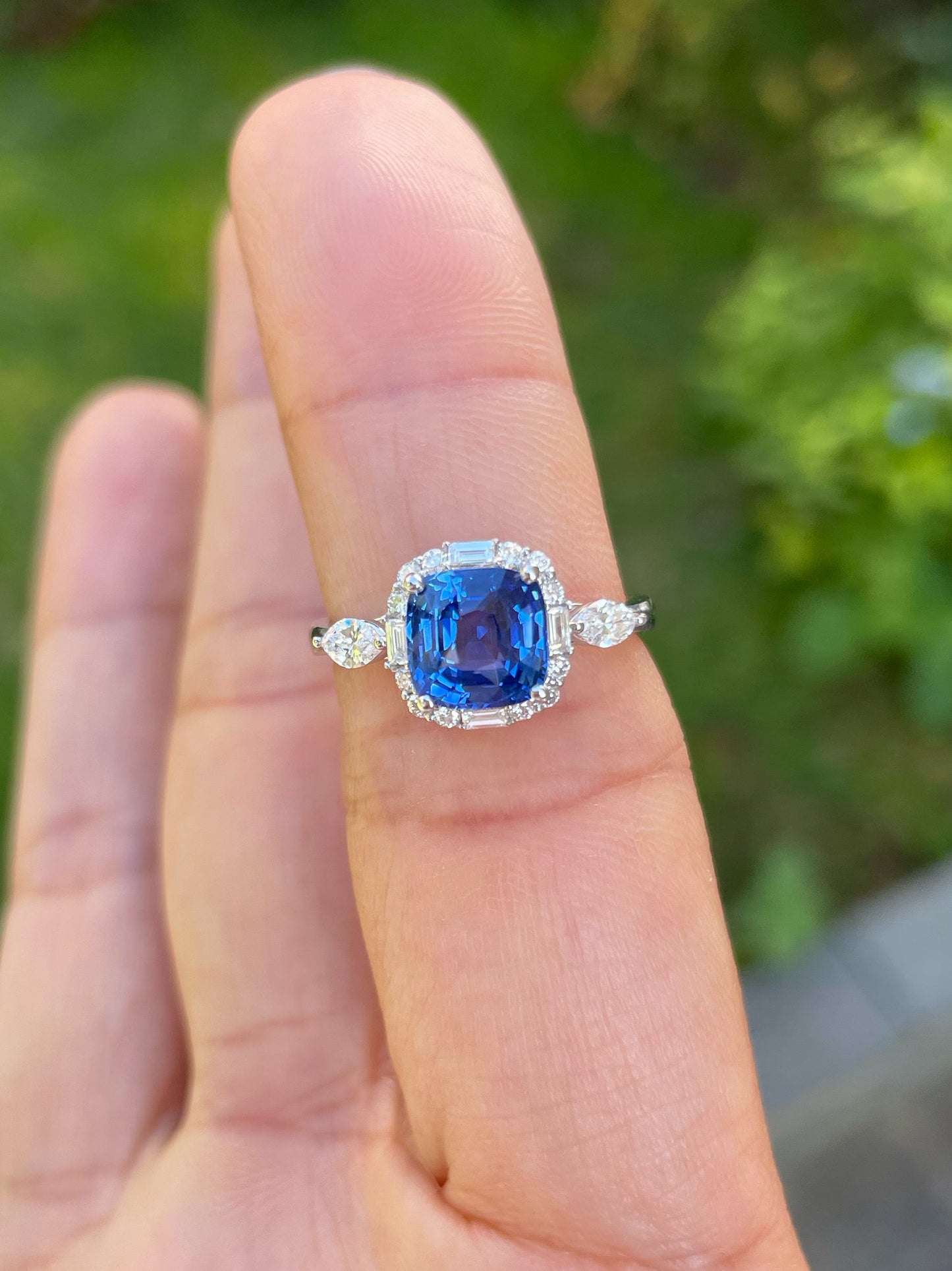 Unheated Blue Sapphire Ring - 2.09CT (NJR250)