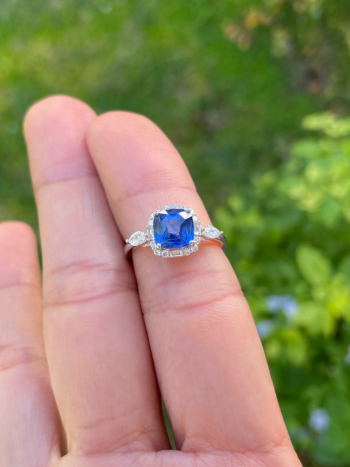 Unheated Blue Sapphire Ring - 2.09CT (NJR250)