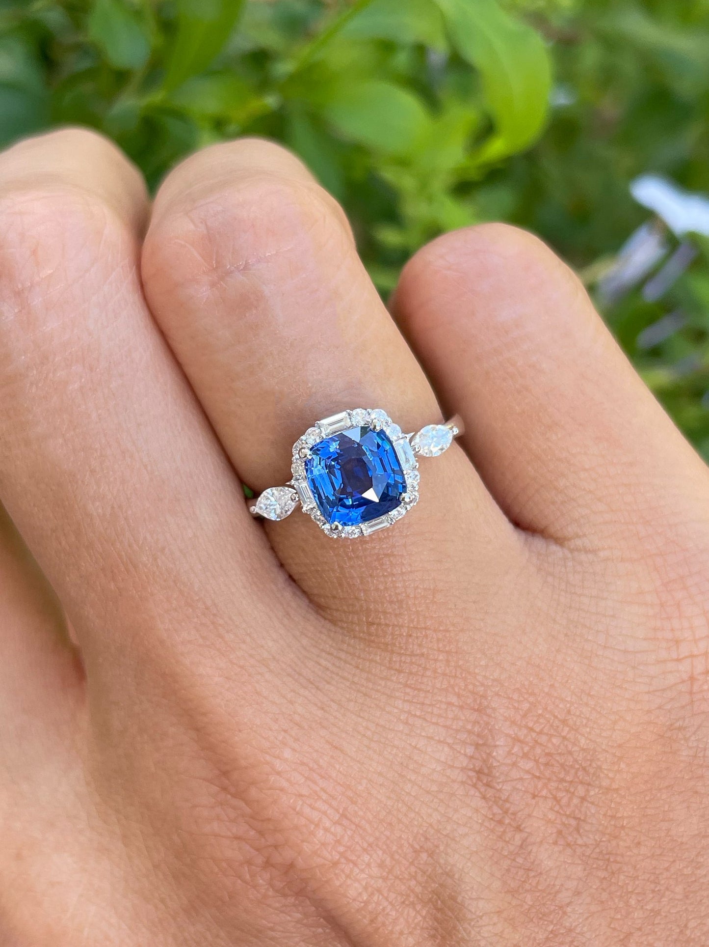 Unheated Blue Sapphire Ring - 2.09CT (NJR250)