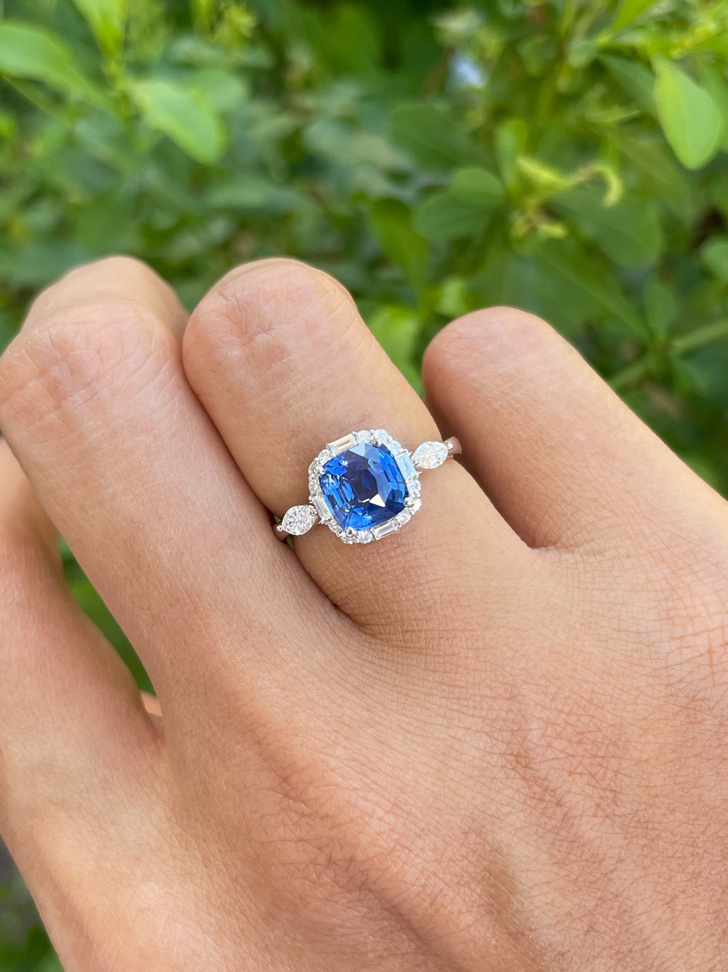 Unheated Blue Sapphire Ring - 2.09CT (NJR250)