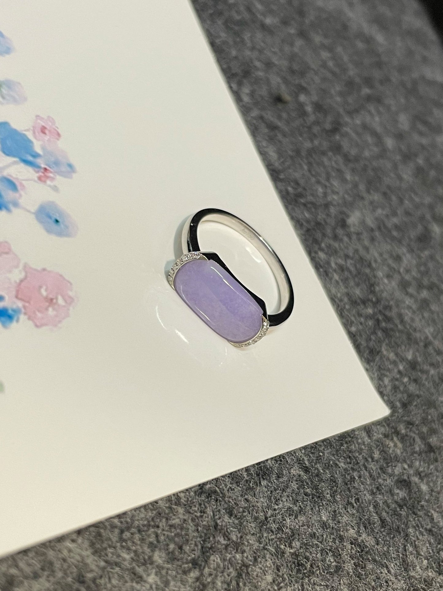Lavender Jadeite Ring (NJR247)