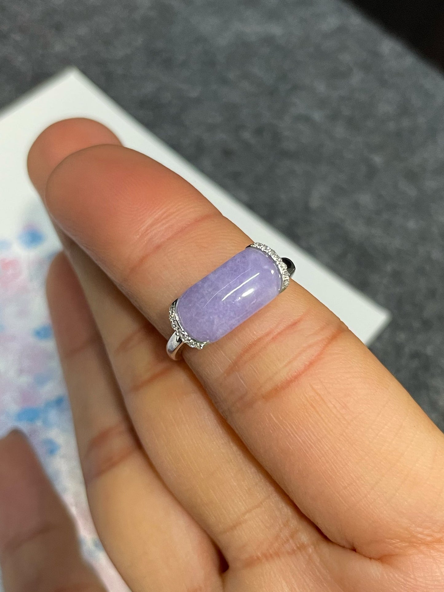 Lavender Jadeite Ring (NJR247)