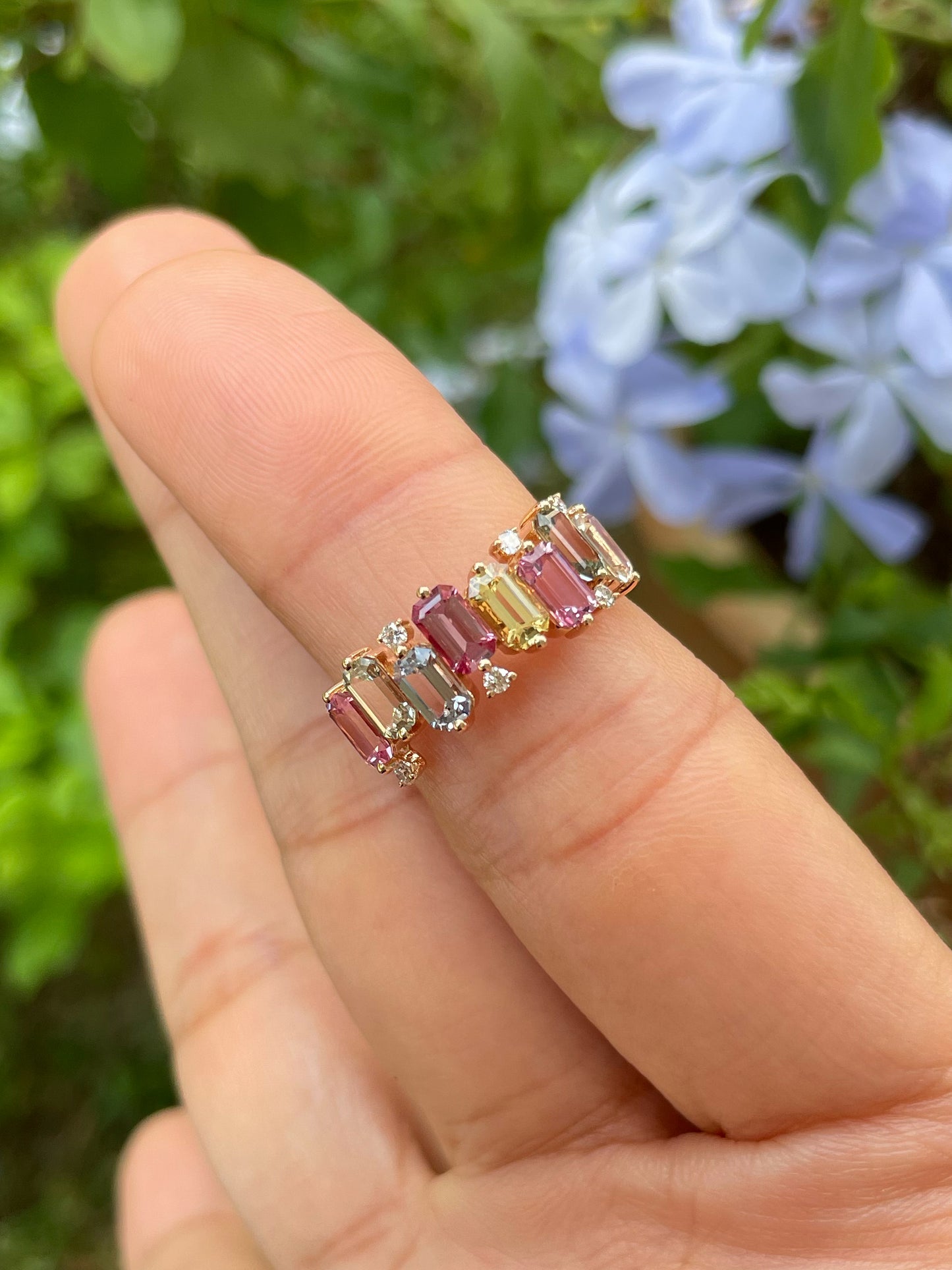 Unheated Fancy Sapphires Ring - 2.51CT (NJR254)