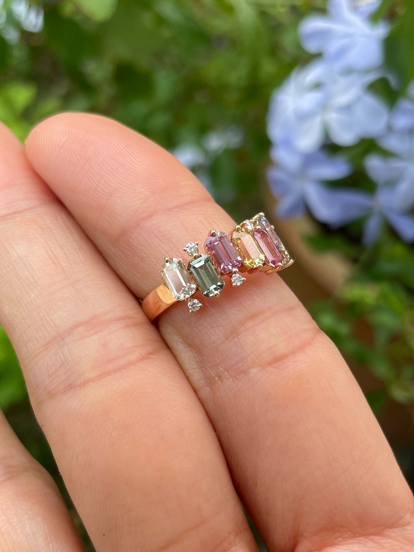 Unheated Fancy Sapphires Ring - 2.51CT (NJR254)