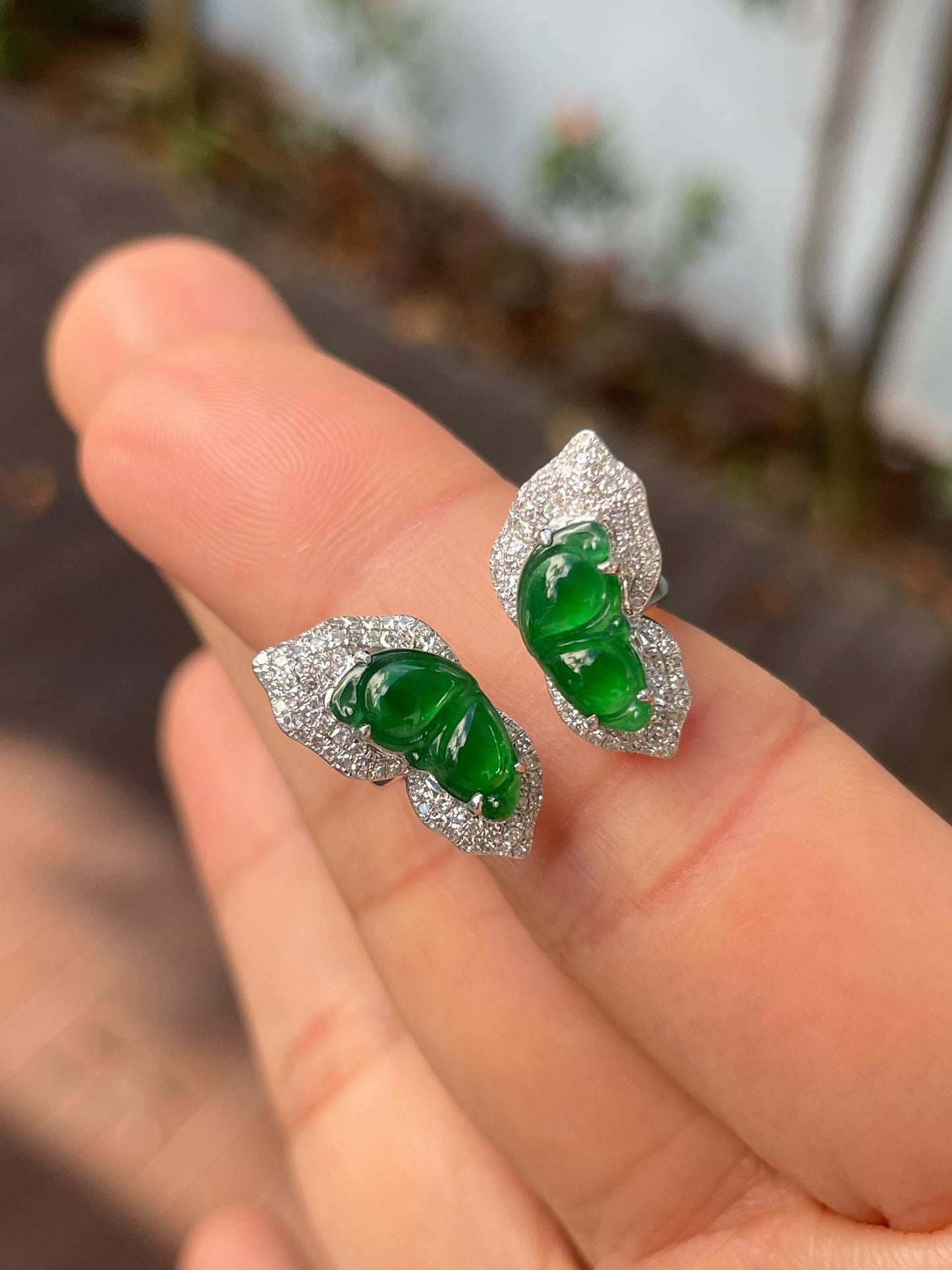 Green Jade Ring - Butterfly (NJR255)
