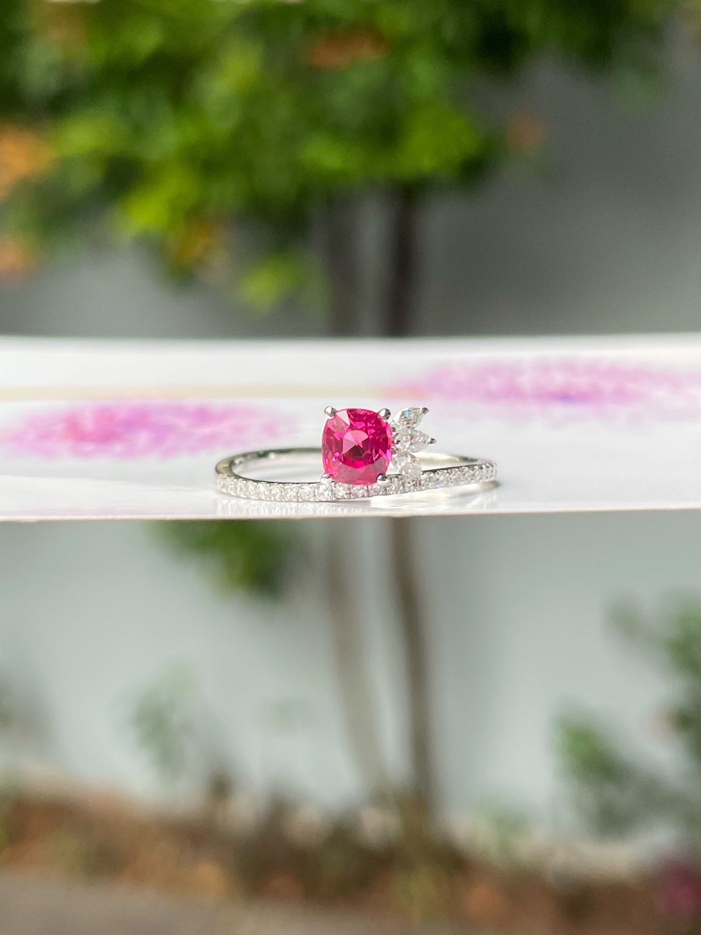 Unheated Pink Spinel Ring - 0.48CT (NJR264)