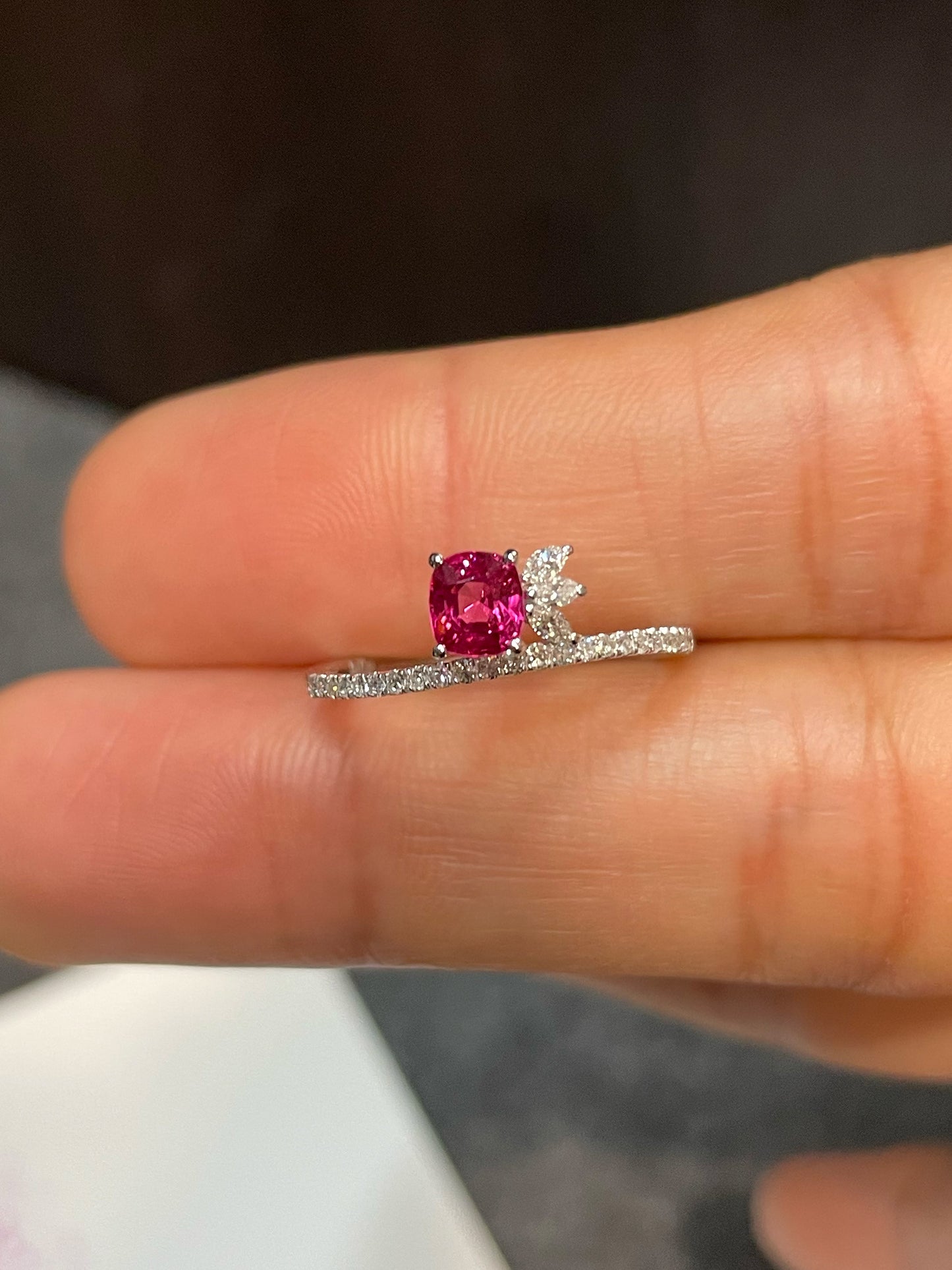 Unheated Pink Spinel Ring - 0.48CT (NJR264)