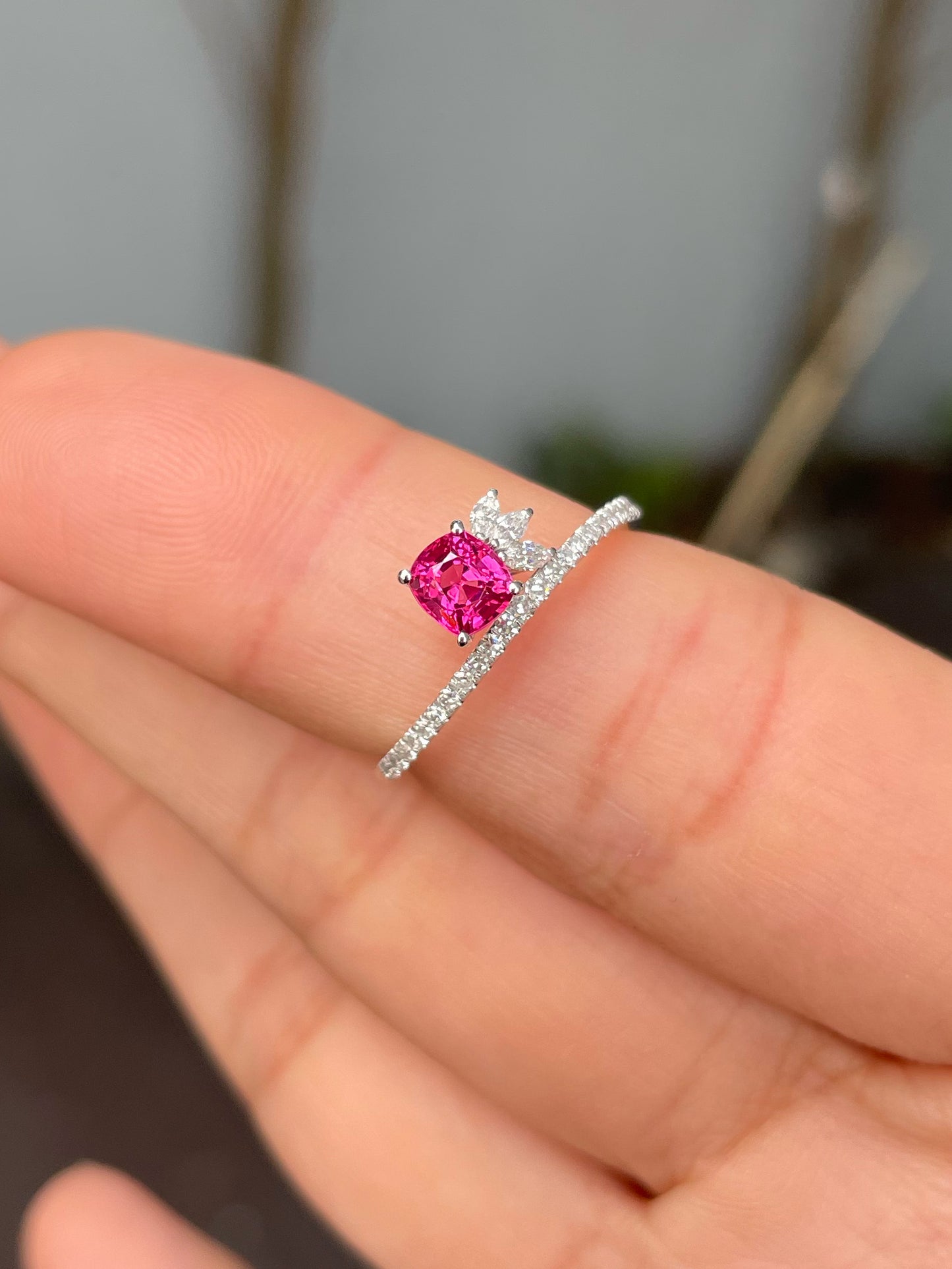 Unheated Pink Spinel Ring - 0.48CT (NJR264)