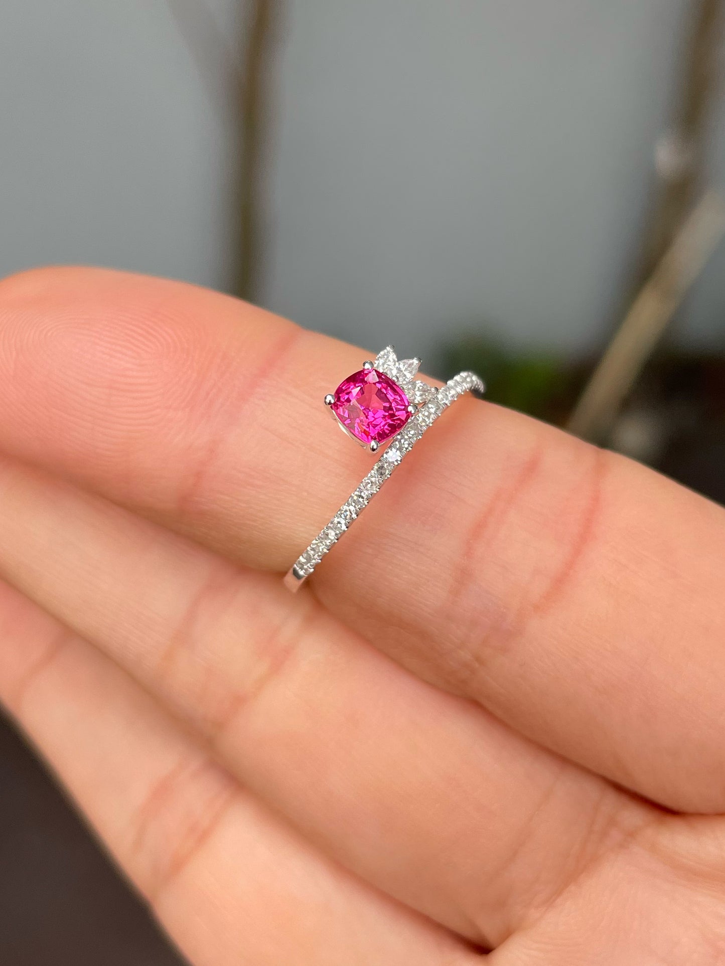 Unheated Pink Spinel Ring - 0.48CT (NJR264)