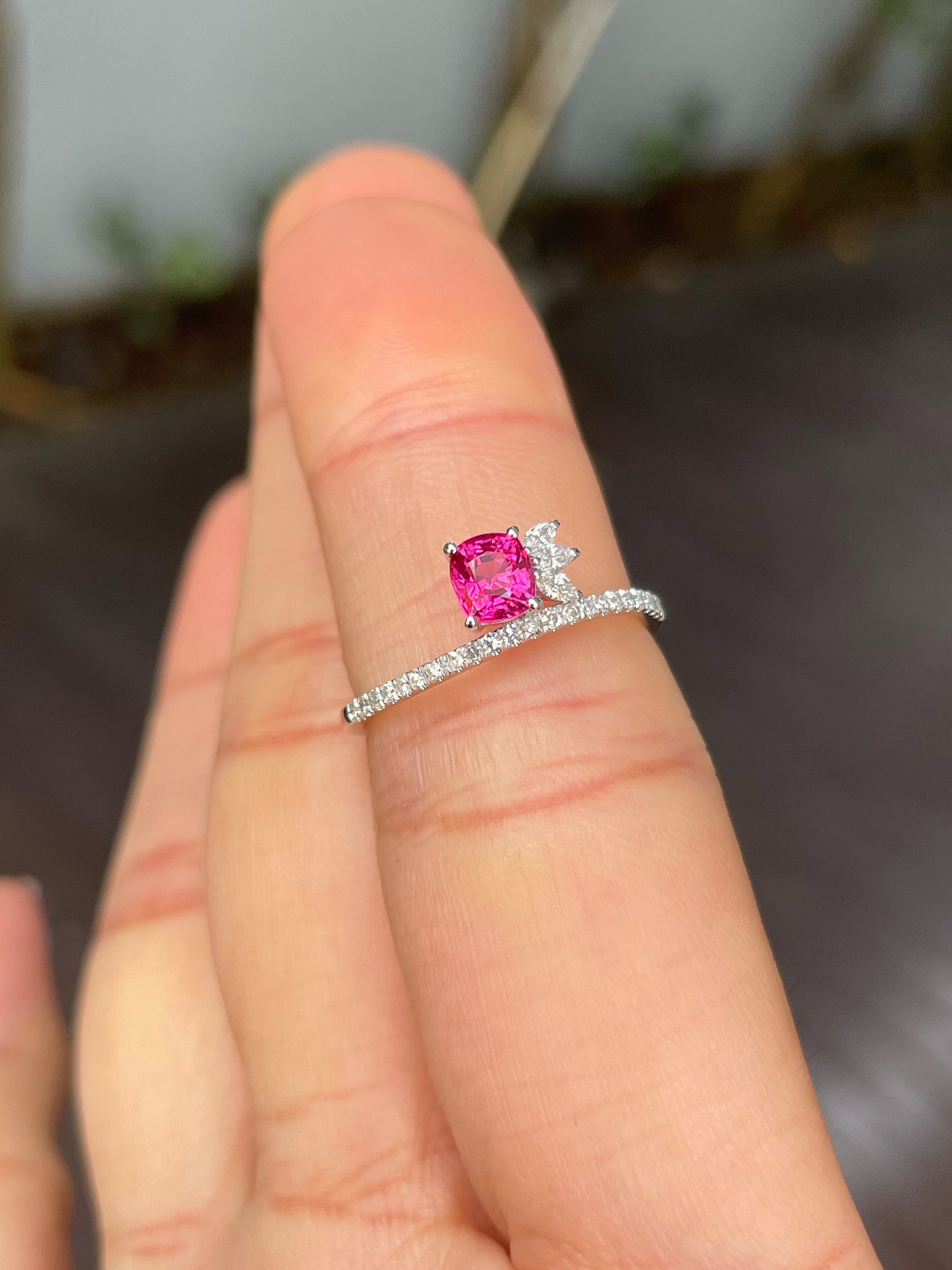 Unheated Pink Spinel Ring - 0.48CT (NJR264)