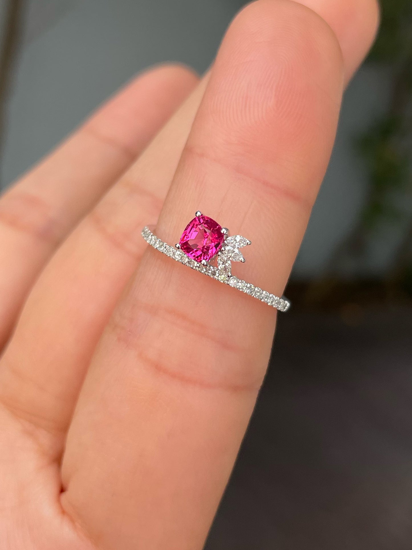 Unheated Pink Spinel Ring - 0.48CT (NJR264)