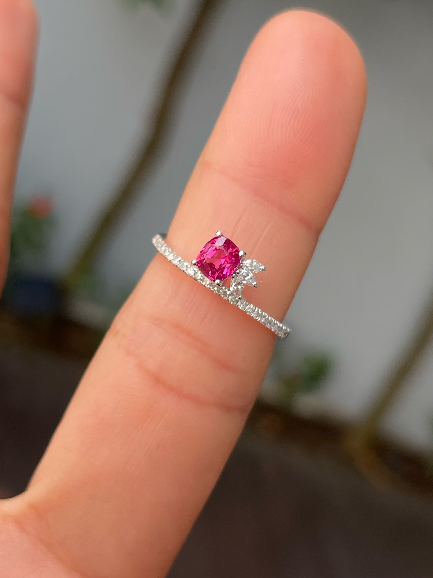 Unheated Pink Spinel Ring - 0.48CT (NJR264)