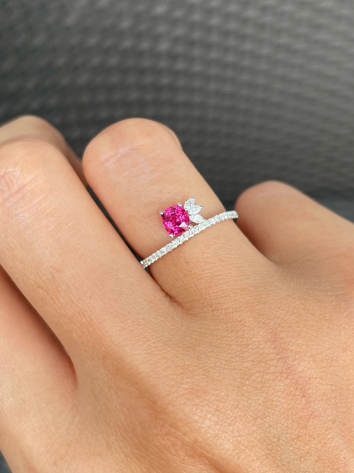 Unheated Pink Spinel Ring - 0.48CT (NJR264)