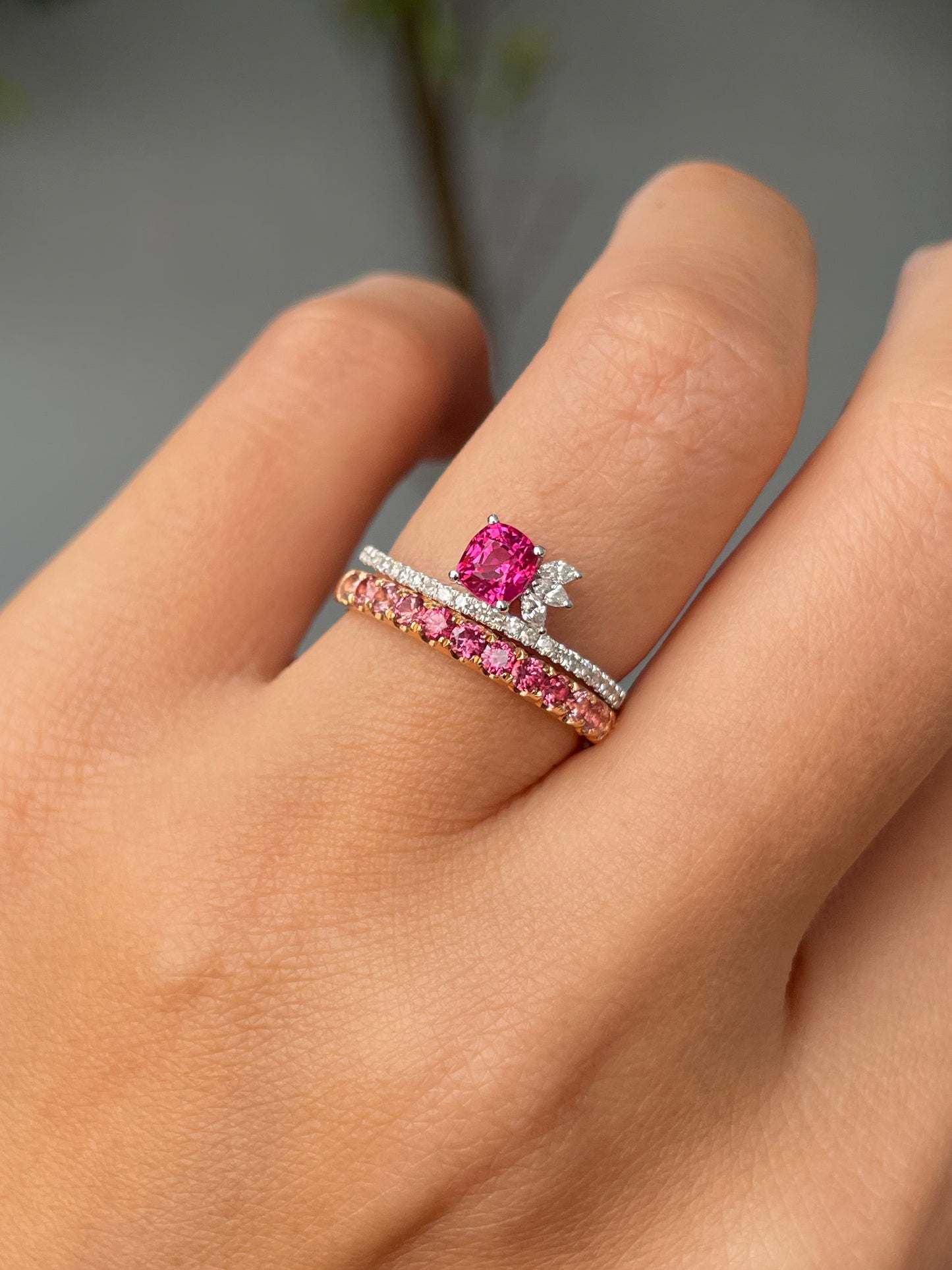Unheated Pink Spinel Ring - 0.48CT (NJR264)
