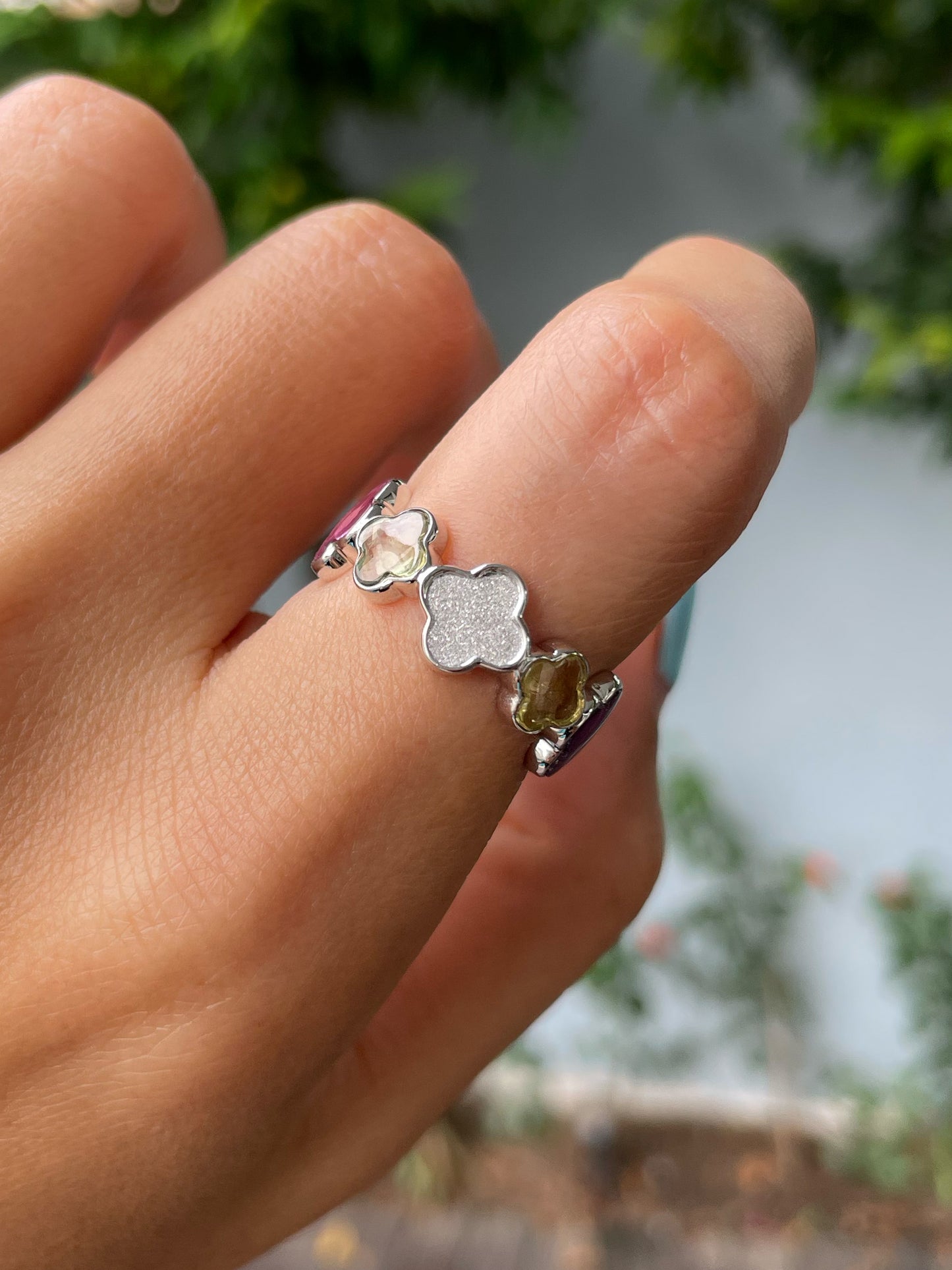 Unheated Fancy Sapphires Clover Ring - 5.96CT (NJR270)