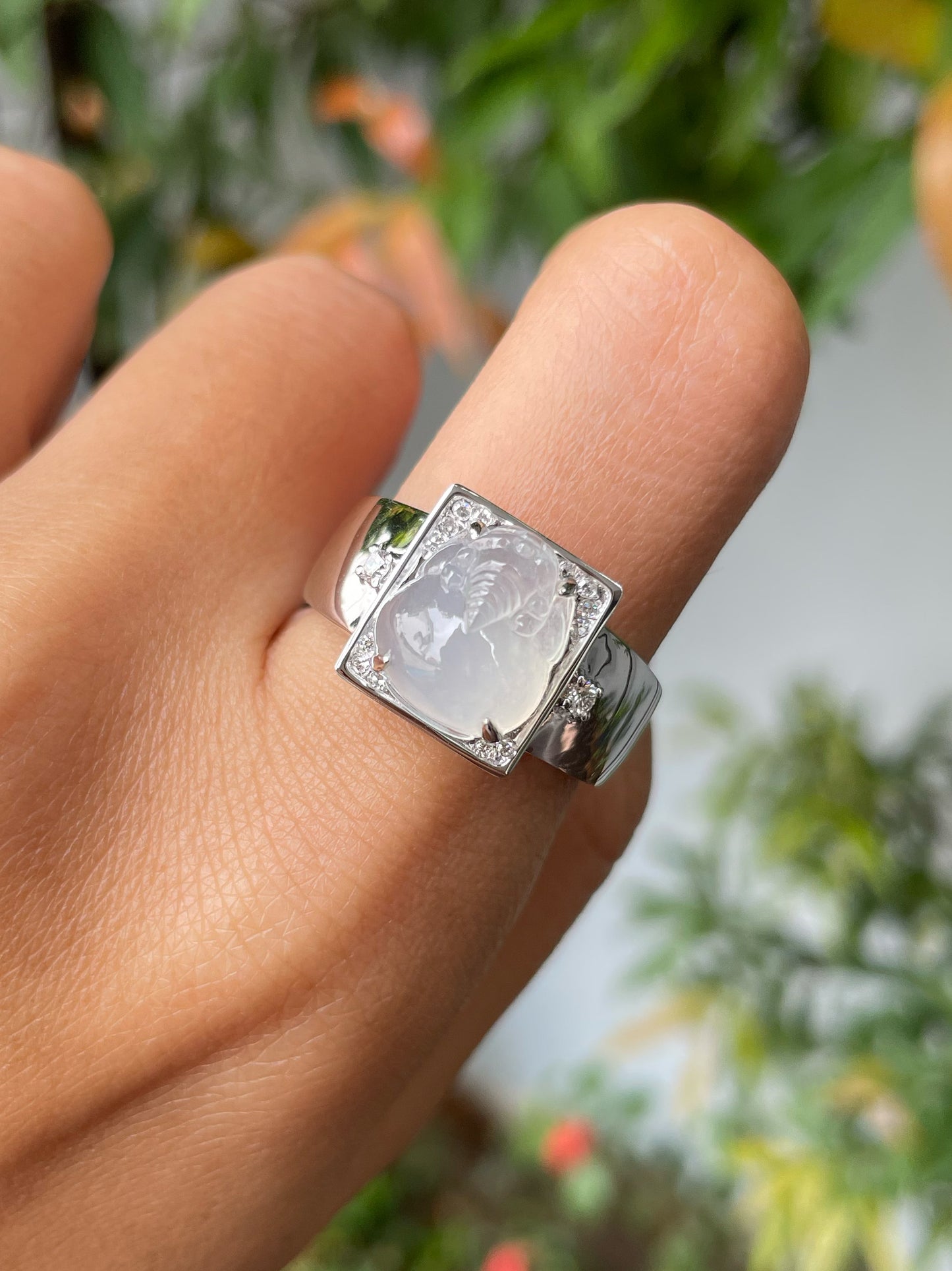 Icy Jade Ring - Golden Toad (NJR274)