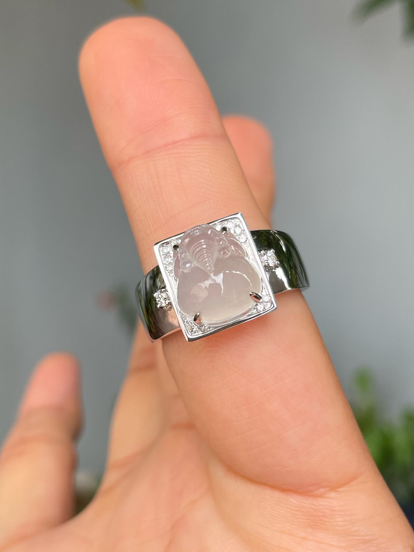 Icy Jade Ring - Golden Toad (NJR274)
