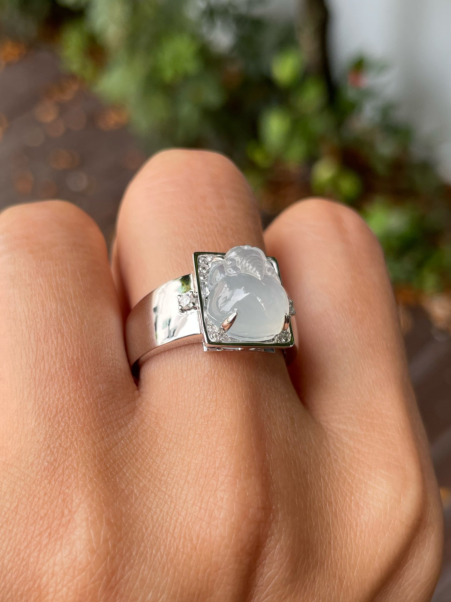 Icy Jade Ring - Golden Toad (NJR274)