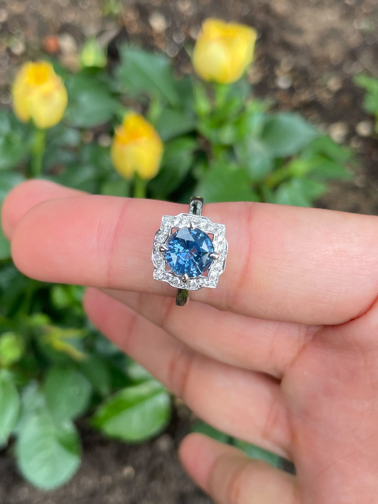 Unheated Blue Spinel Ring - 2.1CT (NJR278)