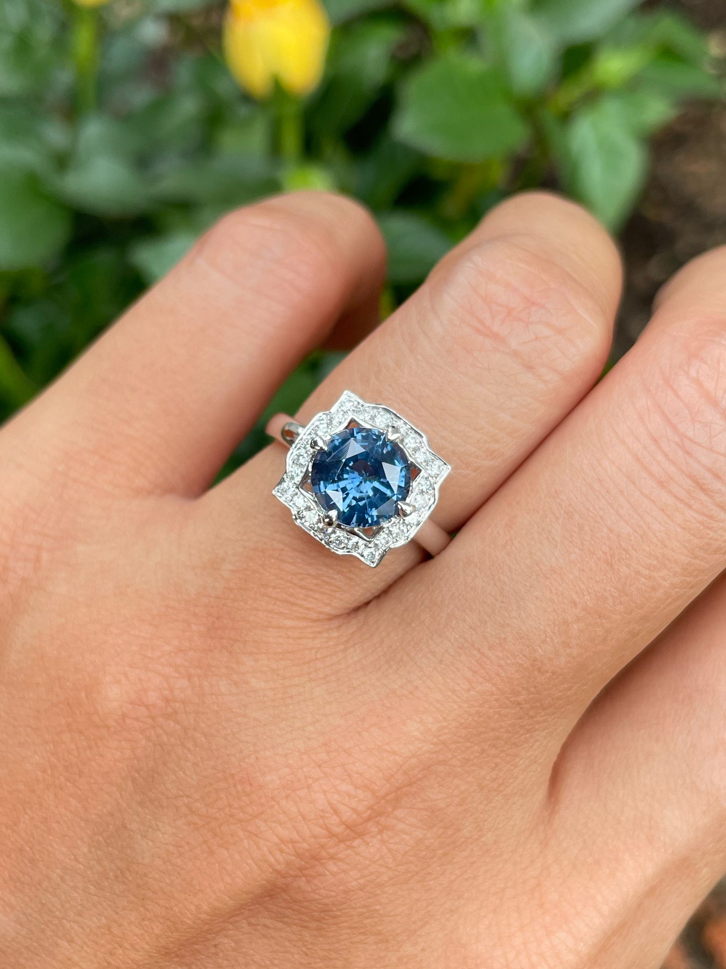 Unheated Blue Spinel Ring - 2.1CT (NJR278)