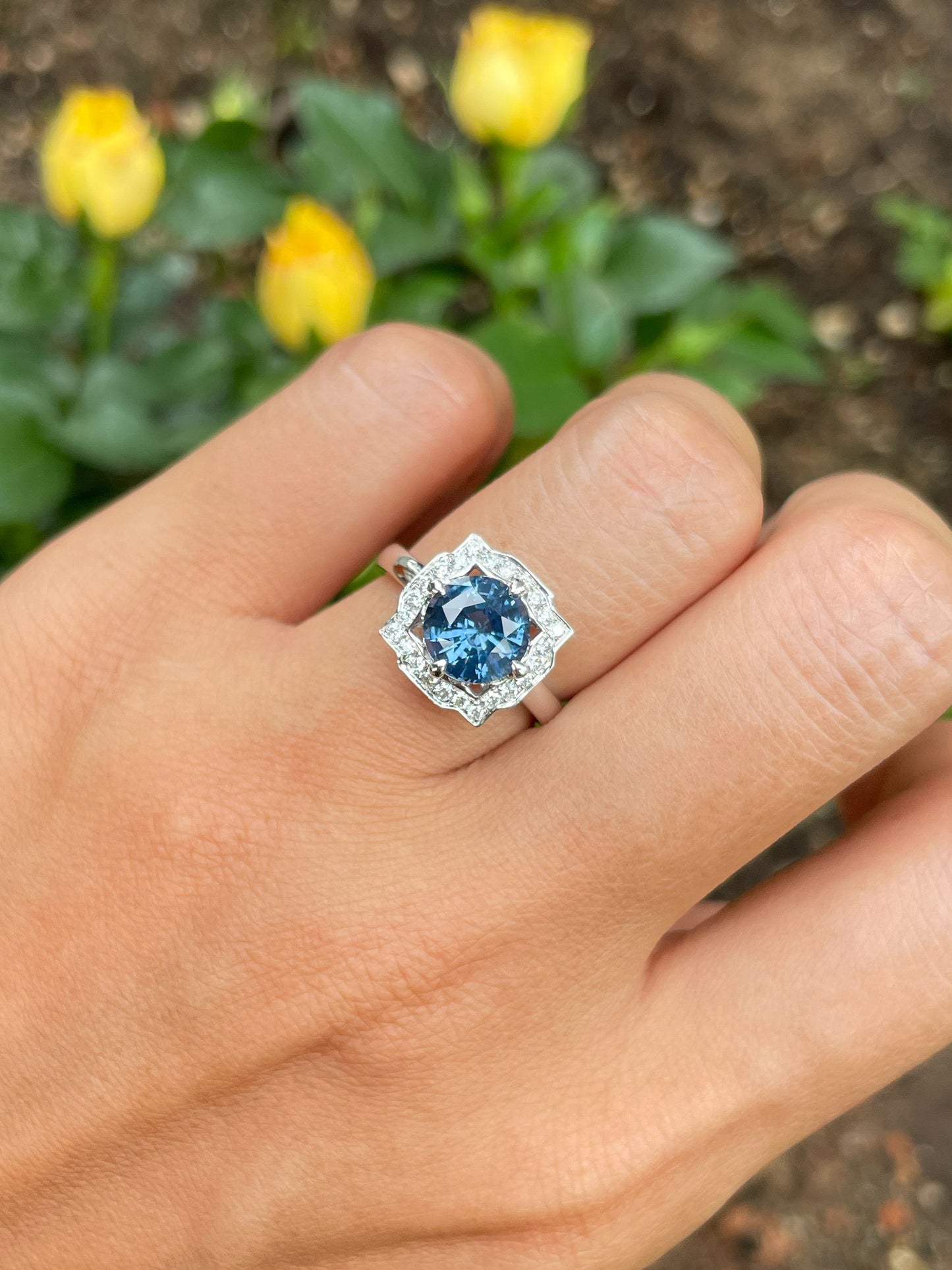 Unheated Blue Spinel Ring - 2.1CT (NJR278)