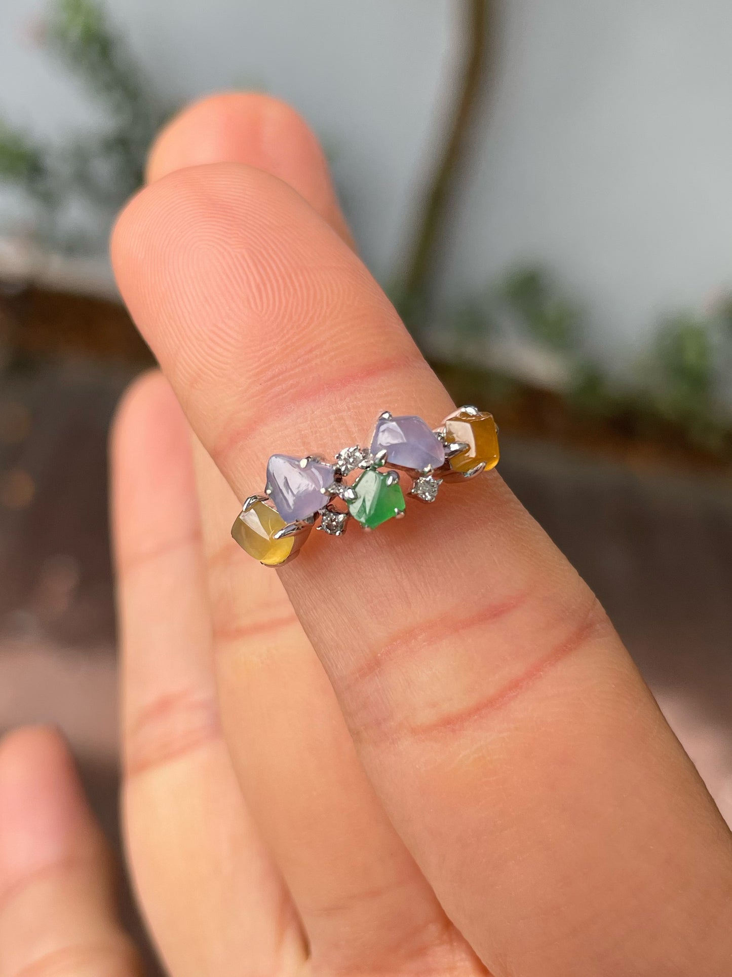 Multicoloured Jade Ring (NJR279)