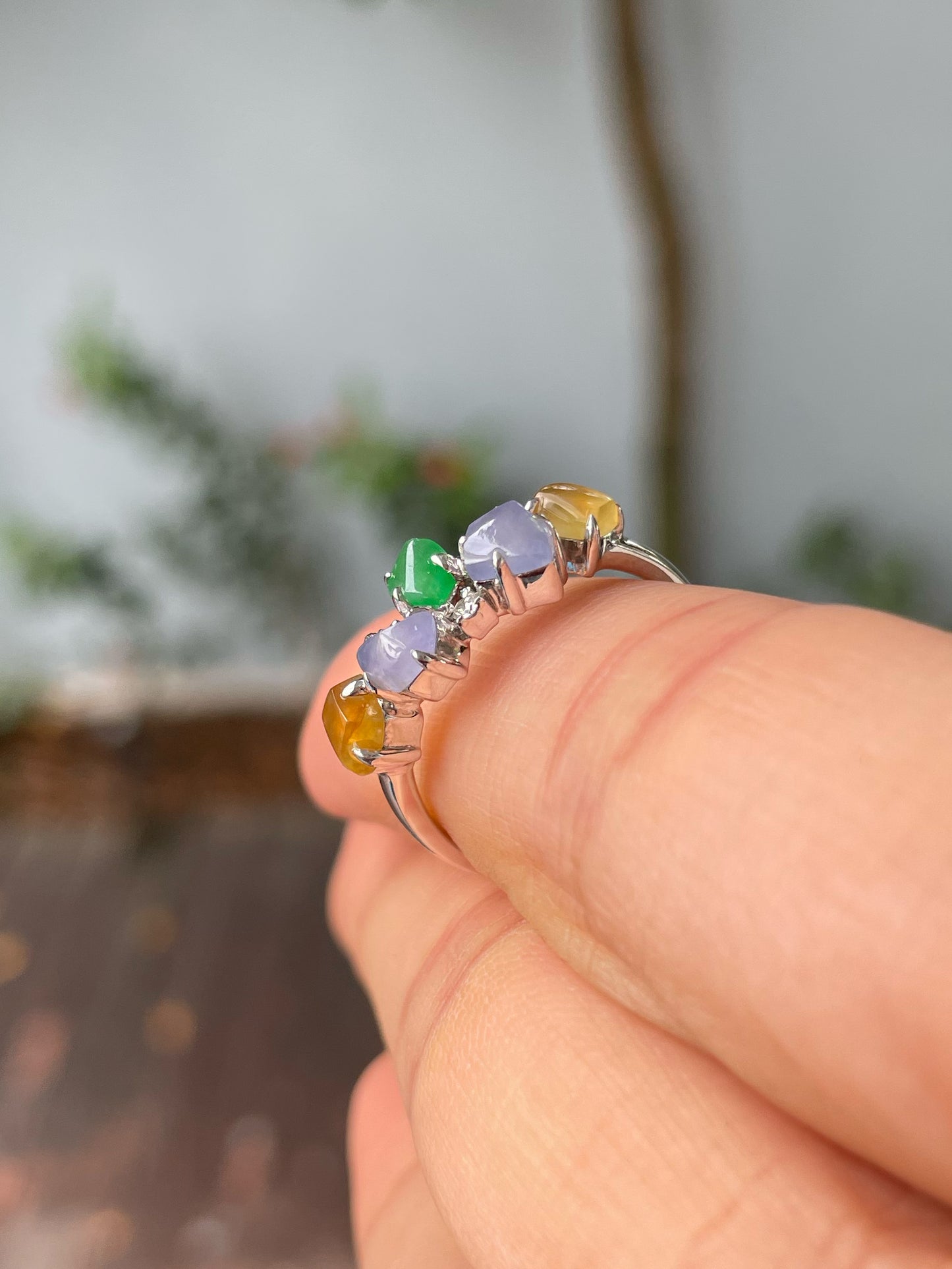 Multicoloured Jade Ring (NJR279)