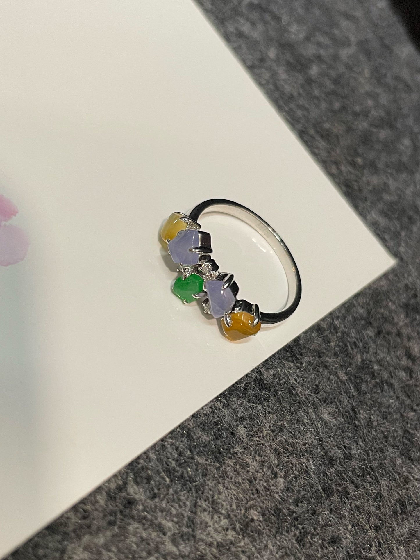 Multicoloured Jade Ring (NJR279)
