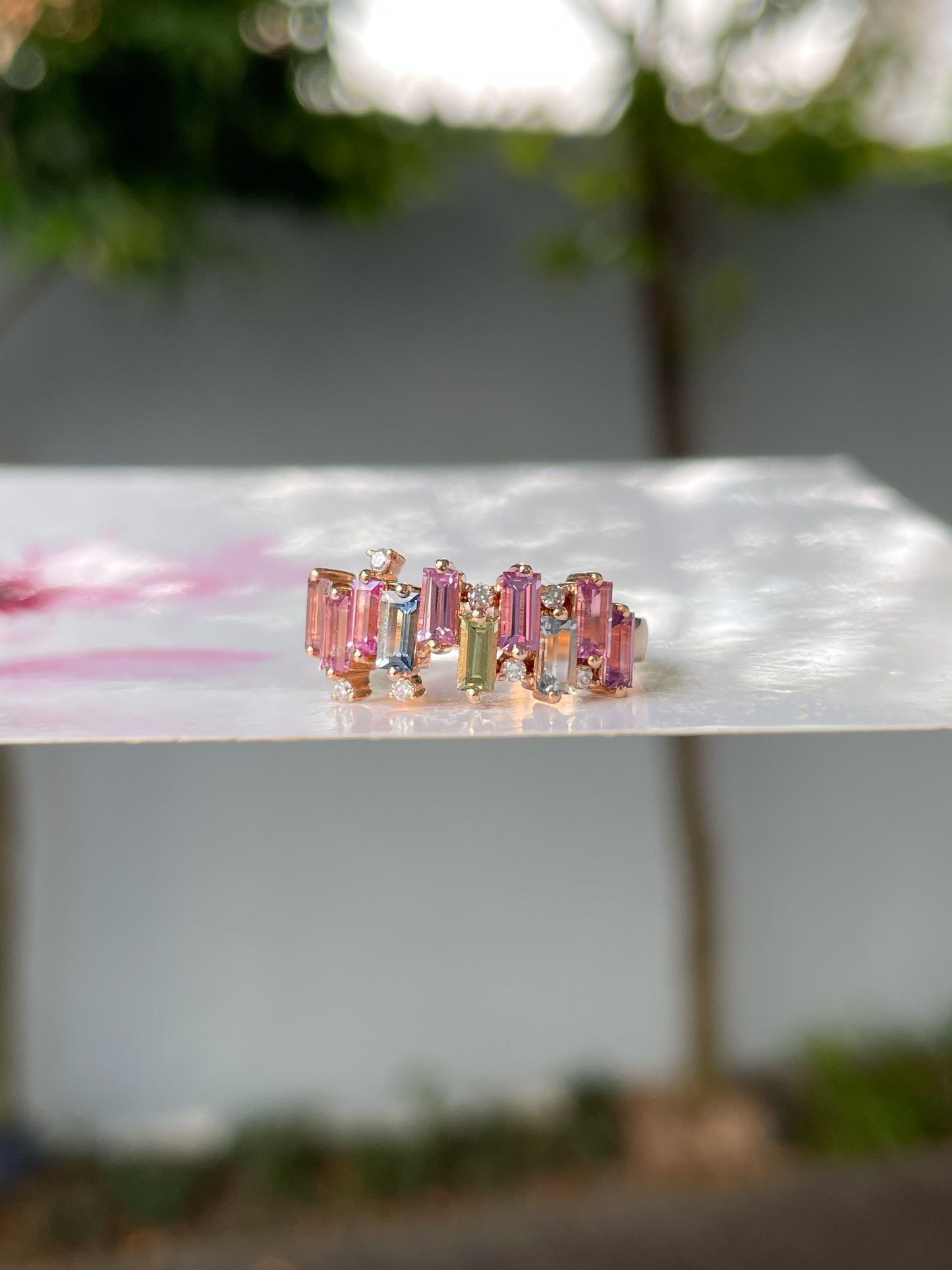 Unheated Fancy Sapphires Ring - 1.3CT (NJR290)