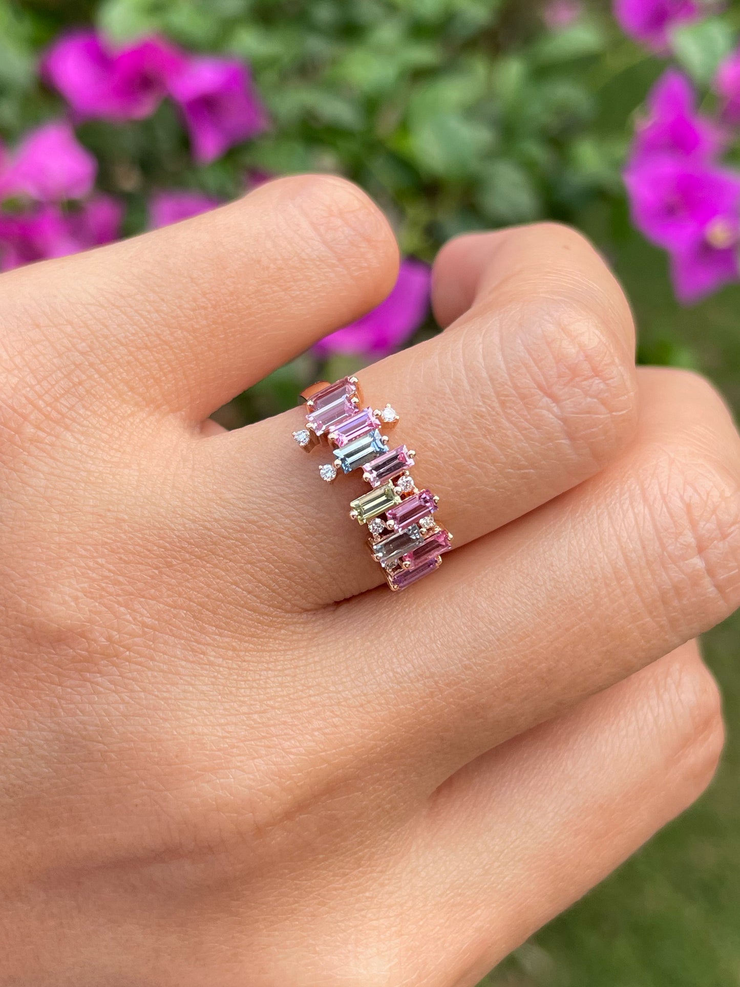 Unheated Fancy Sapphires Ring - 1.3CT (NJR290)