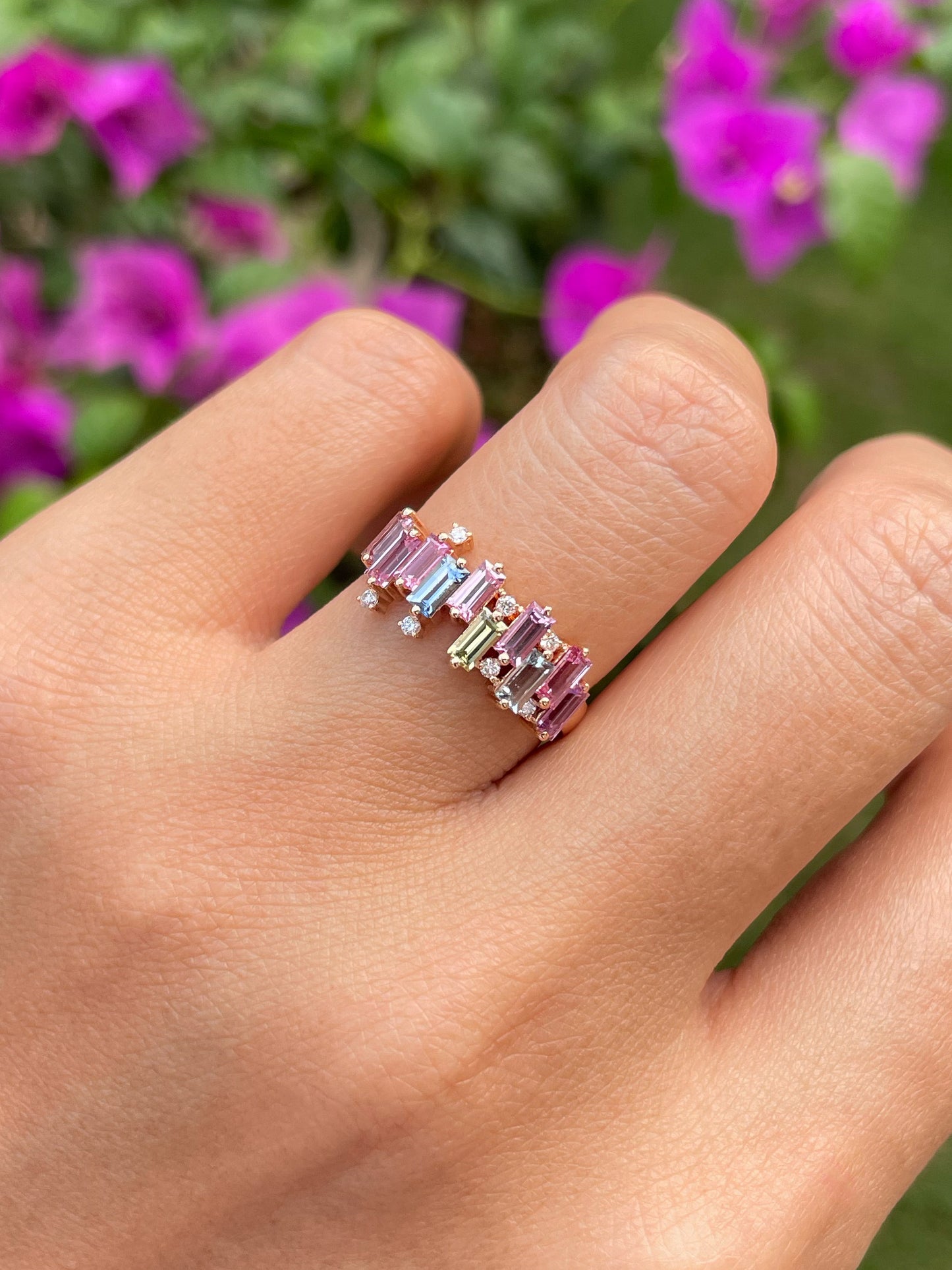 Unheated Fancy Sapphires Ring - 1.3CT (NJR290)