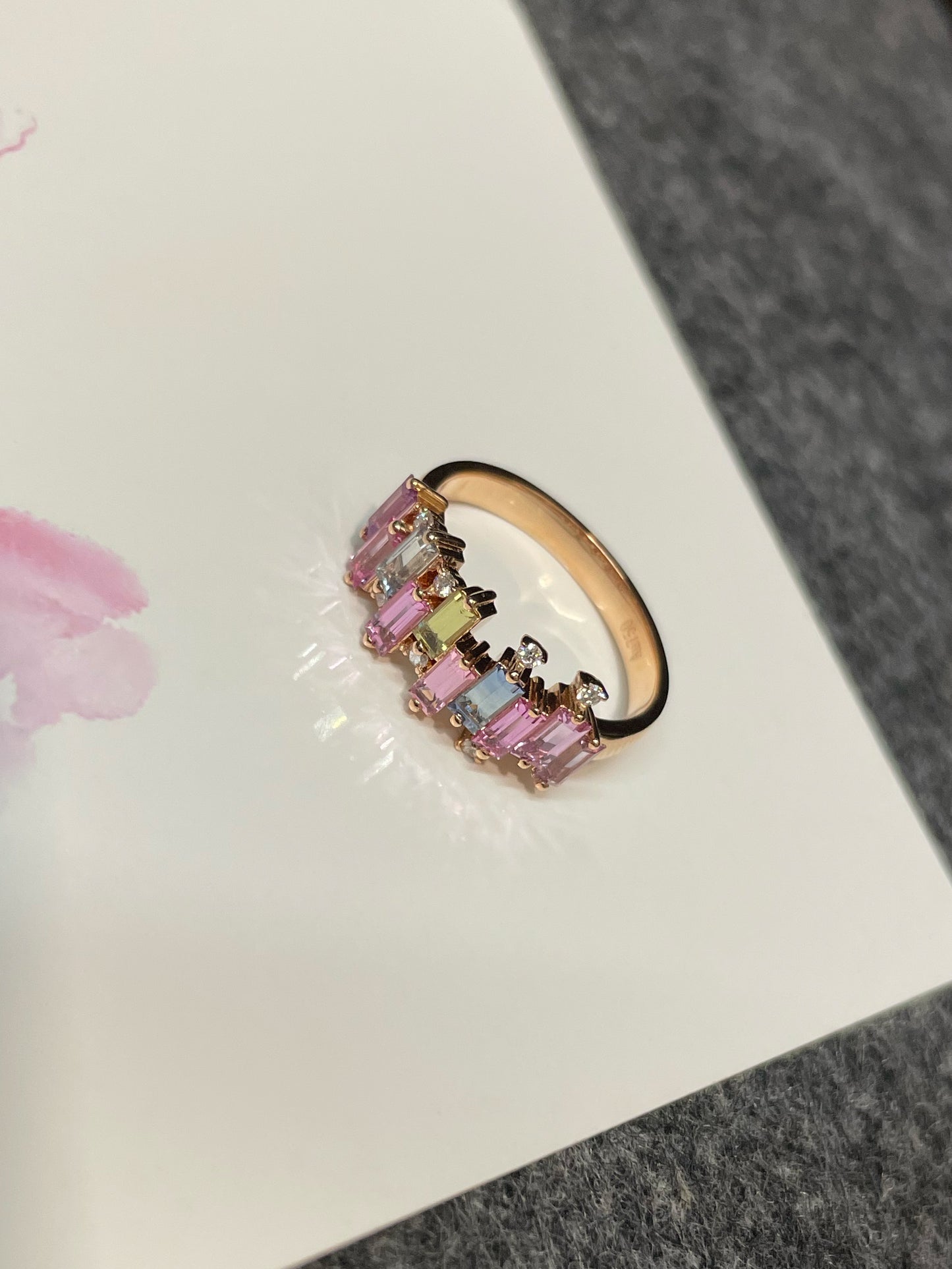 Unheated Fancy Sapphires Ring - 1.3CT (NJR290)