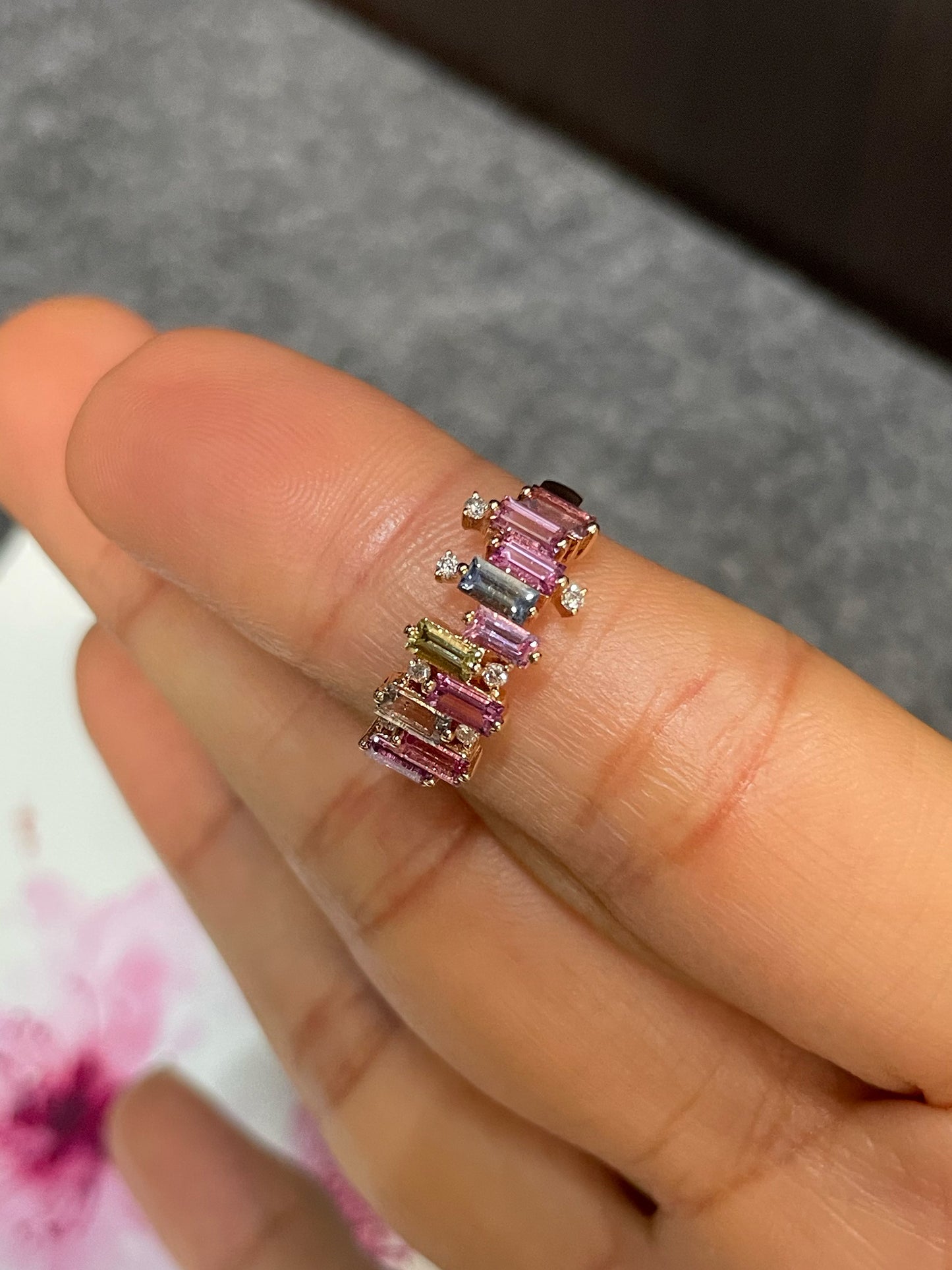 Unheated Fancy Sapphires Ring - 1.3CT (NJR290)