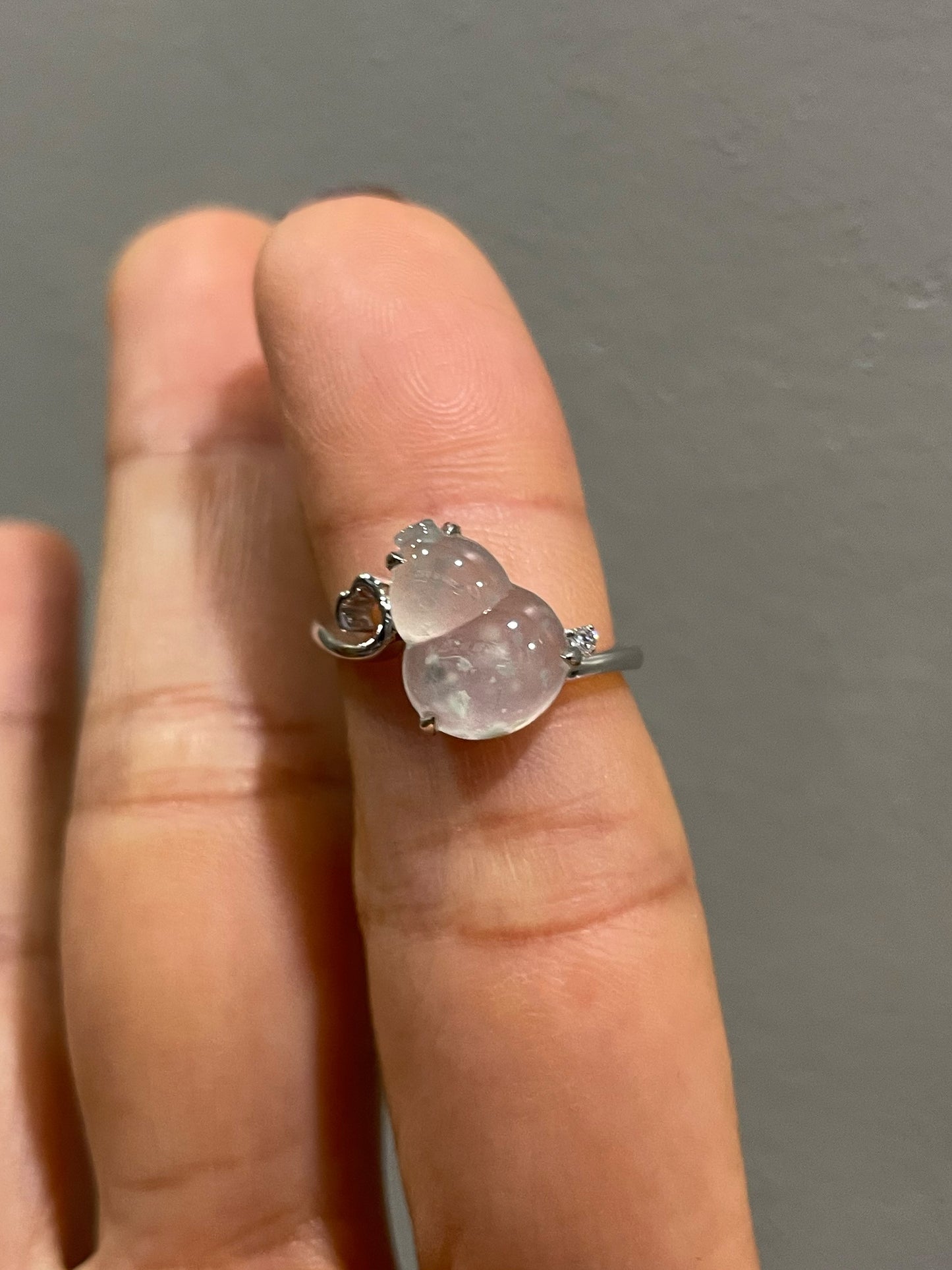 Icy Jadeite Ring - Hu Lu 葫芦 (NJR293)