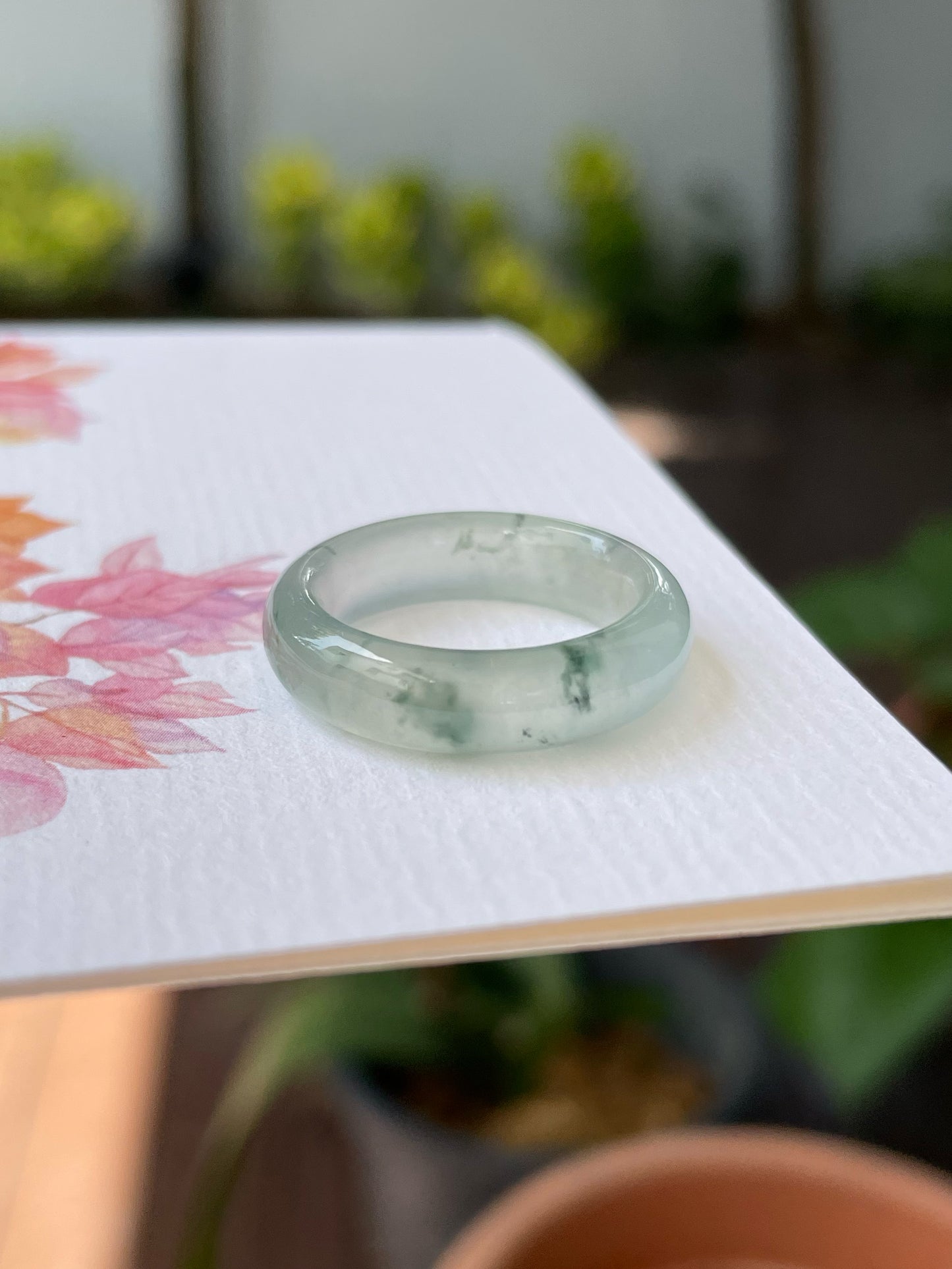 Glassy Jade Abacus Ring | HK 12 (NJR322)
