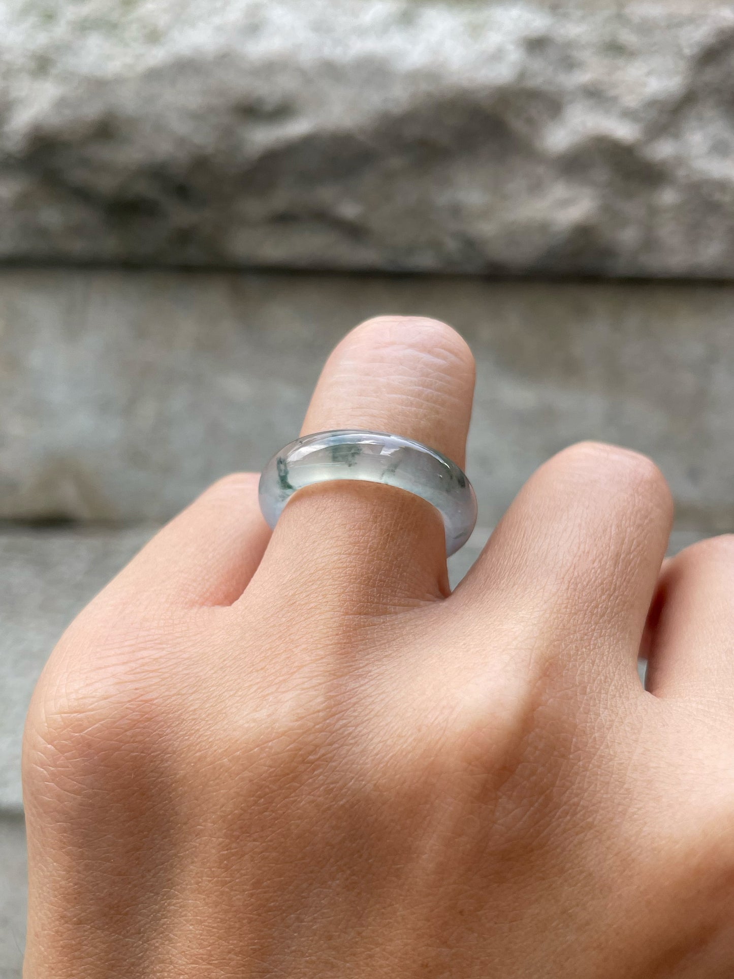 Glassy Jade Abacus Ring | HK 12 (NJR322)