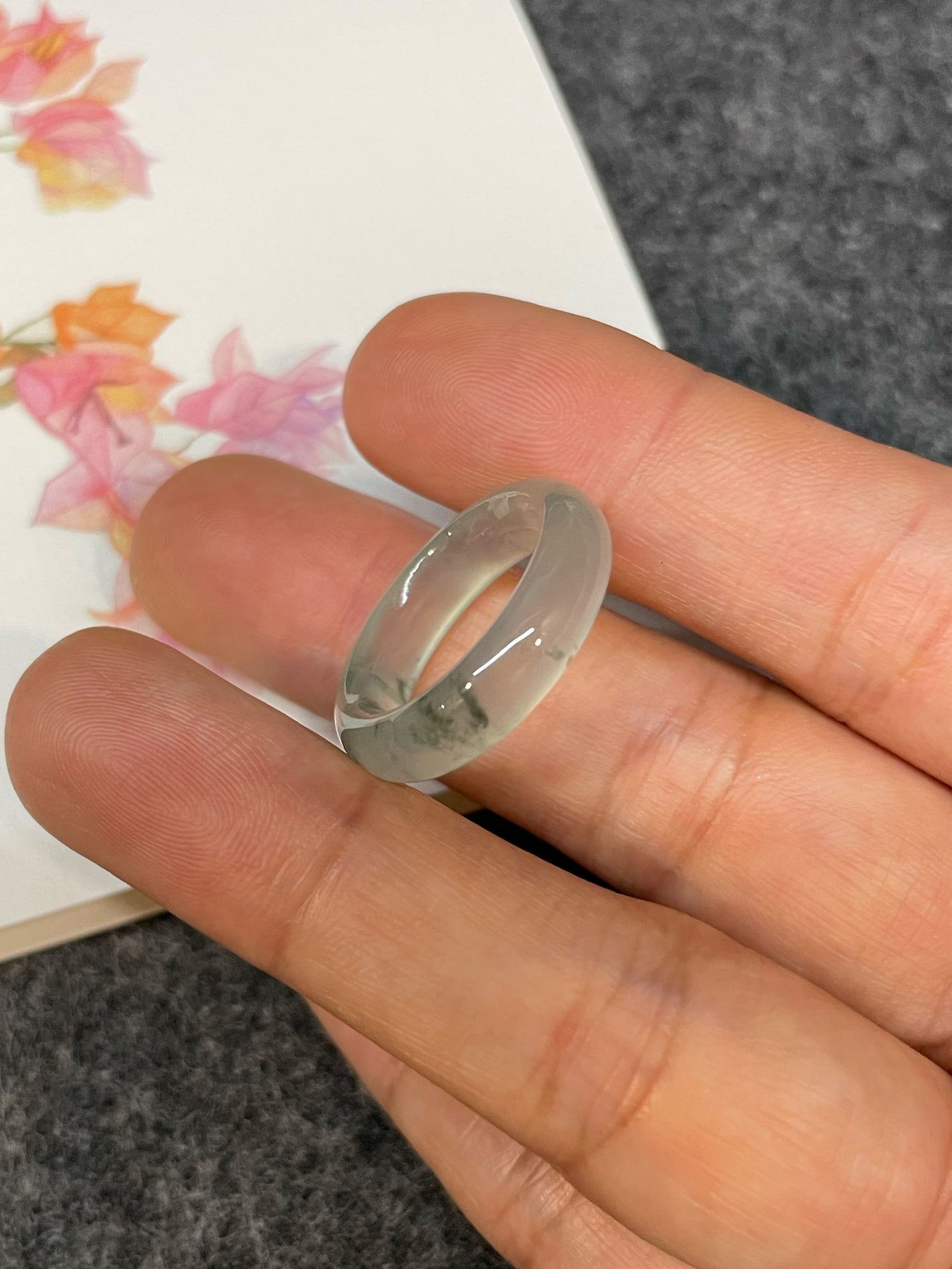 Glassy Jade Abacus Ring | HK 12 (NJR322)