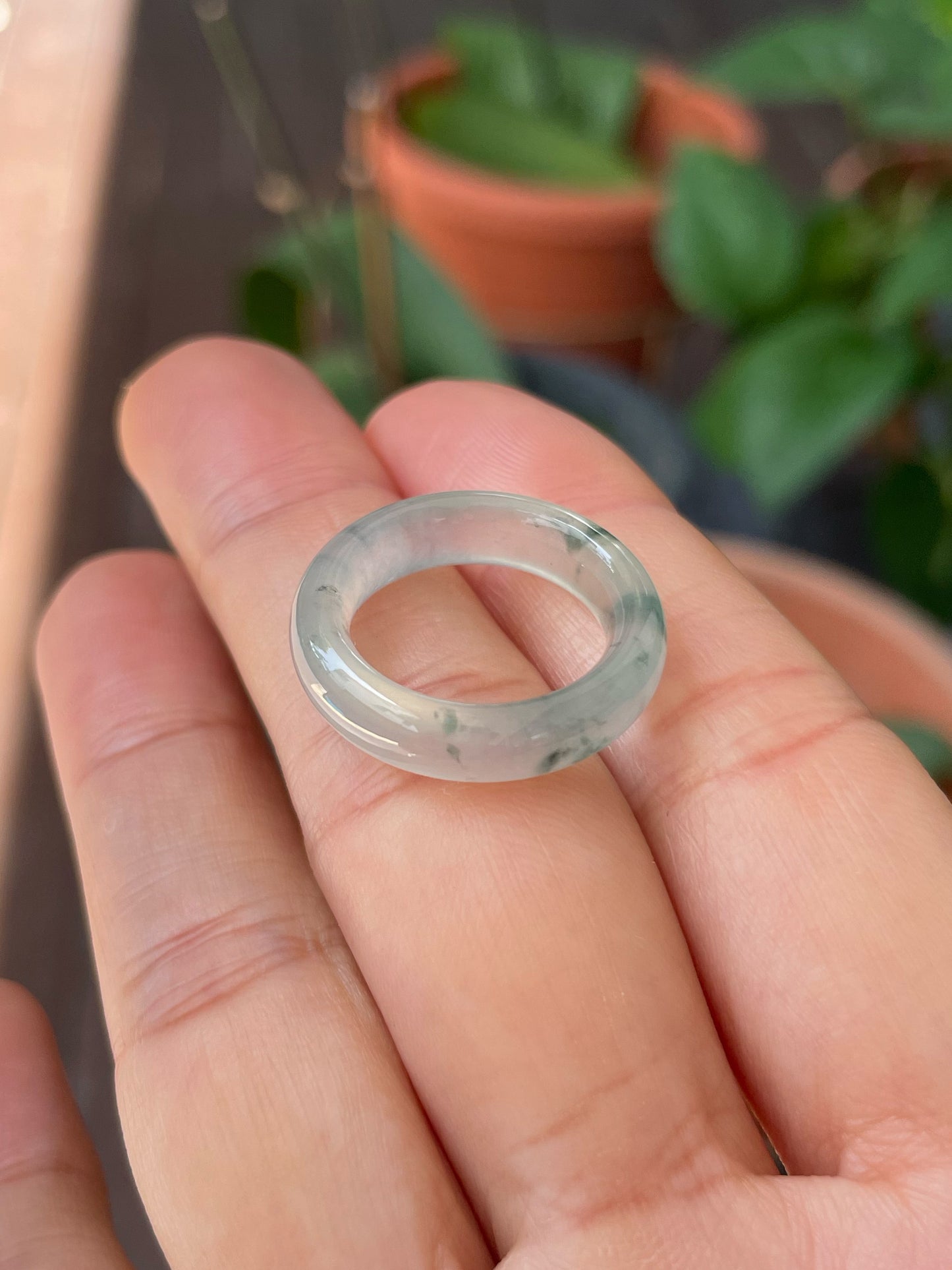 Glassy Jade Abacus Ring | HK 12 (NJR322)