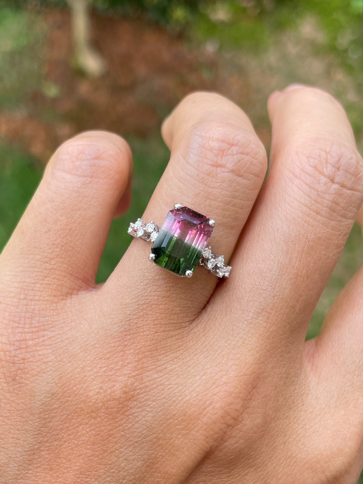 Watermelon Tourmaline Ring - 4.58CT (NJR326)