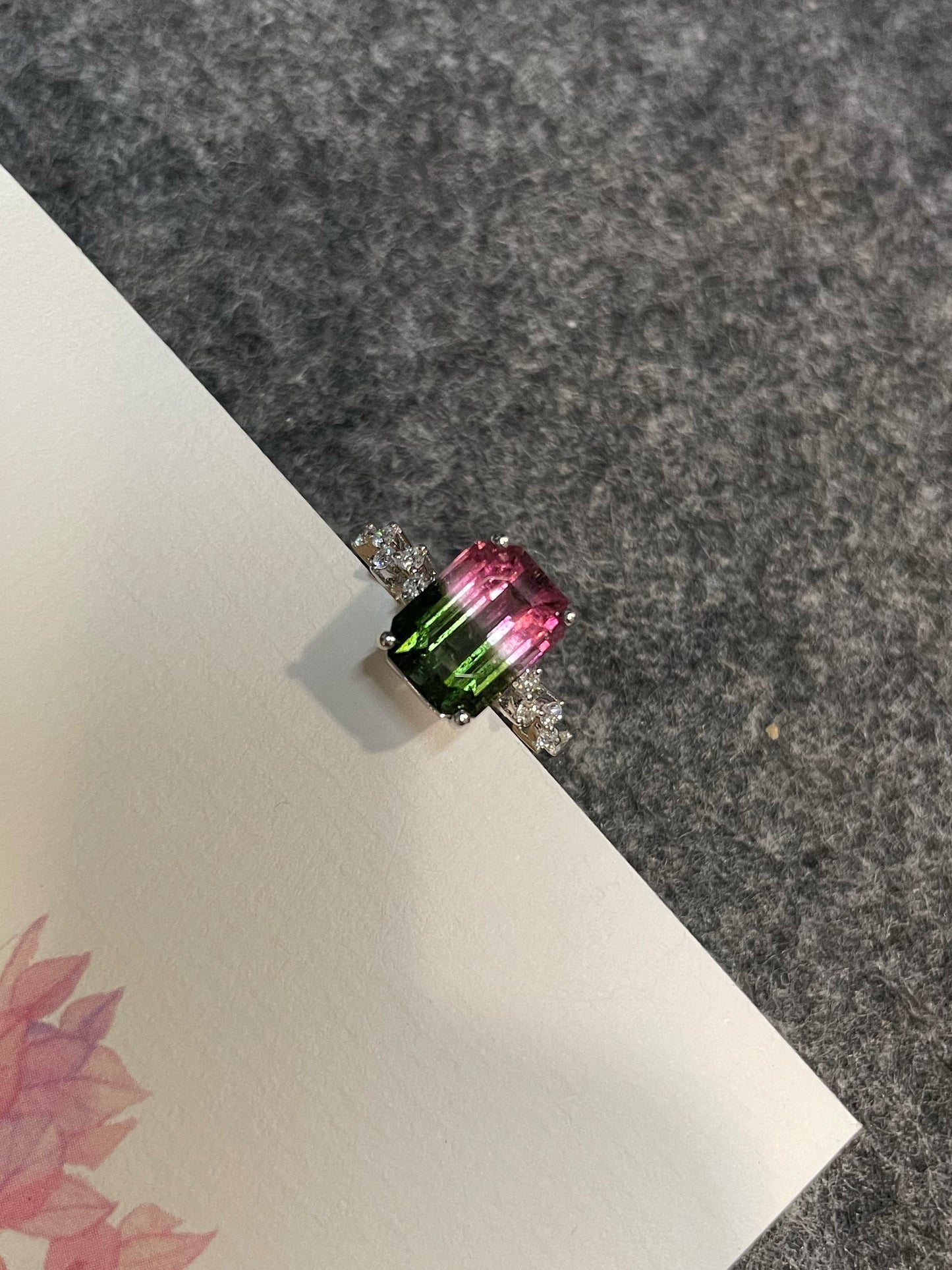 Watermelon Tourmaline Ring - 4.58CT (NJR326)