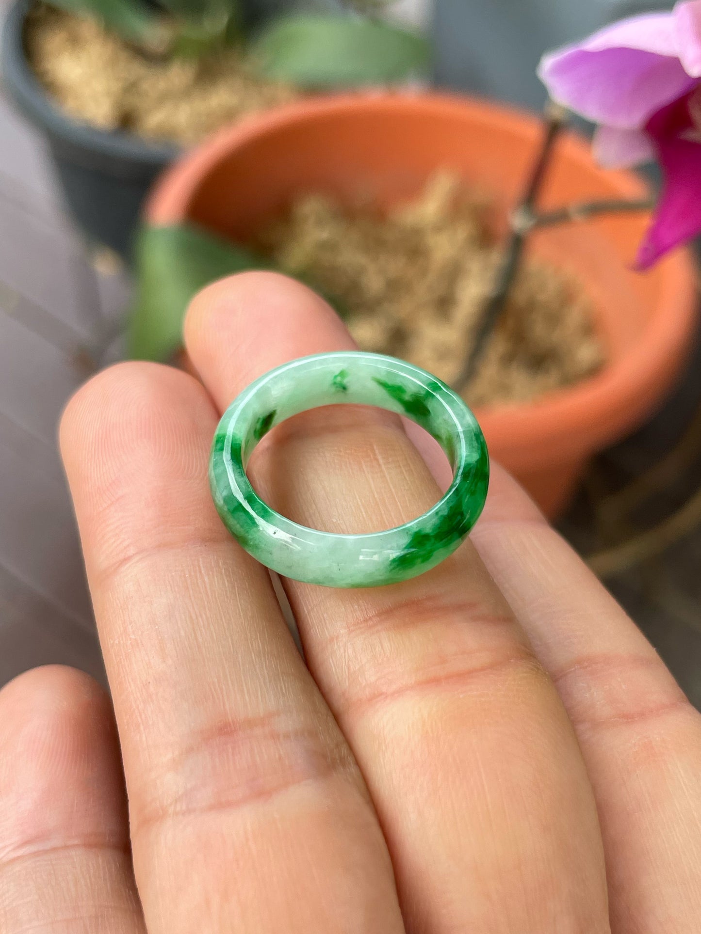 Green Jade Abacus Ring | HK 17 (NJR332)